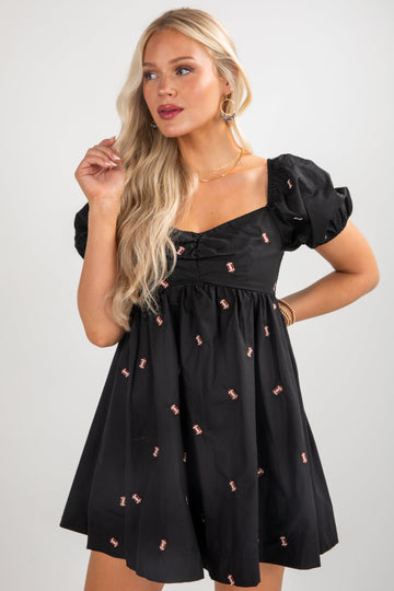 Fourth Quarter Football Babydoll Mini Dress