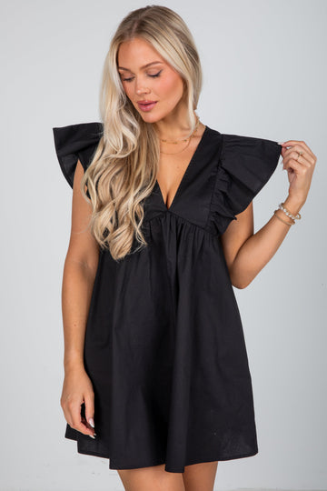 Come For It Black Mini Dress