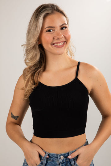 Seamless Ribbed Padded Cami Tank