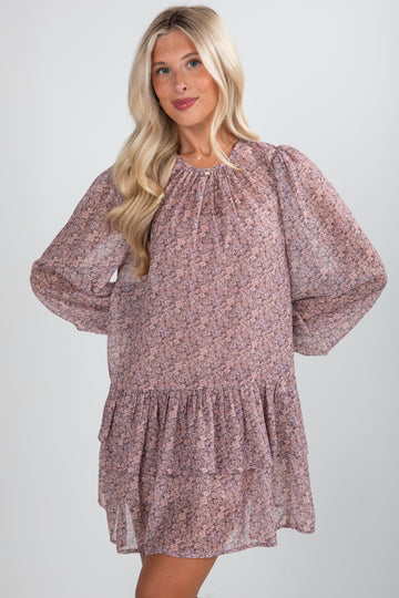 Too Good To Miss Blush Floral Mini Dress