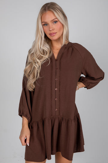 Sweet Little Things Brown Mini Dress