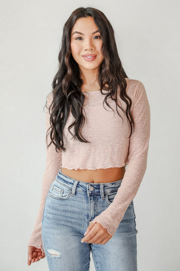 FINAL SALE - Last Forever Floral Mesh Crop Top