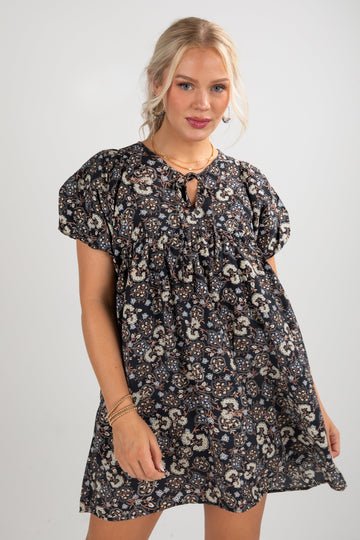 FINAL SALE - Never Forget Navy Floral Mini Dress