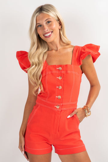 More Than Ready Red Romper