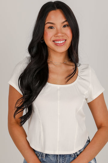 FINAL SALE - Ella Everyday Ribbed Top