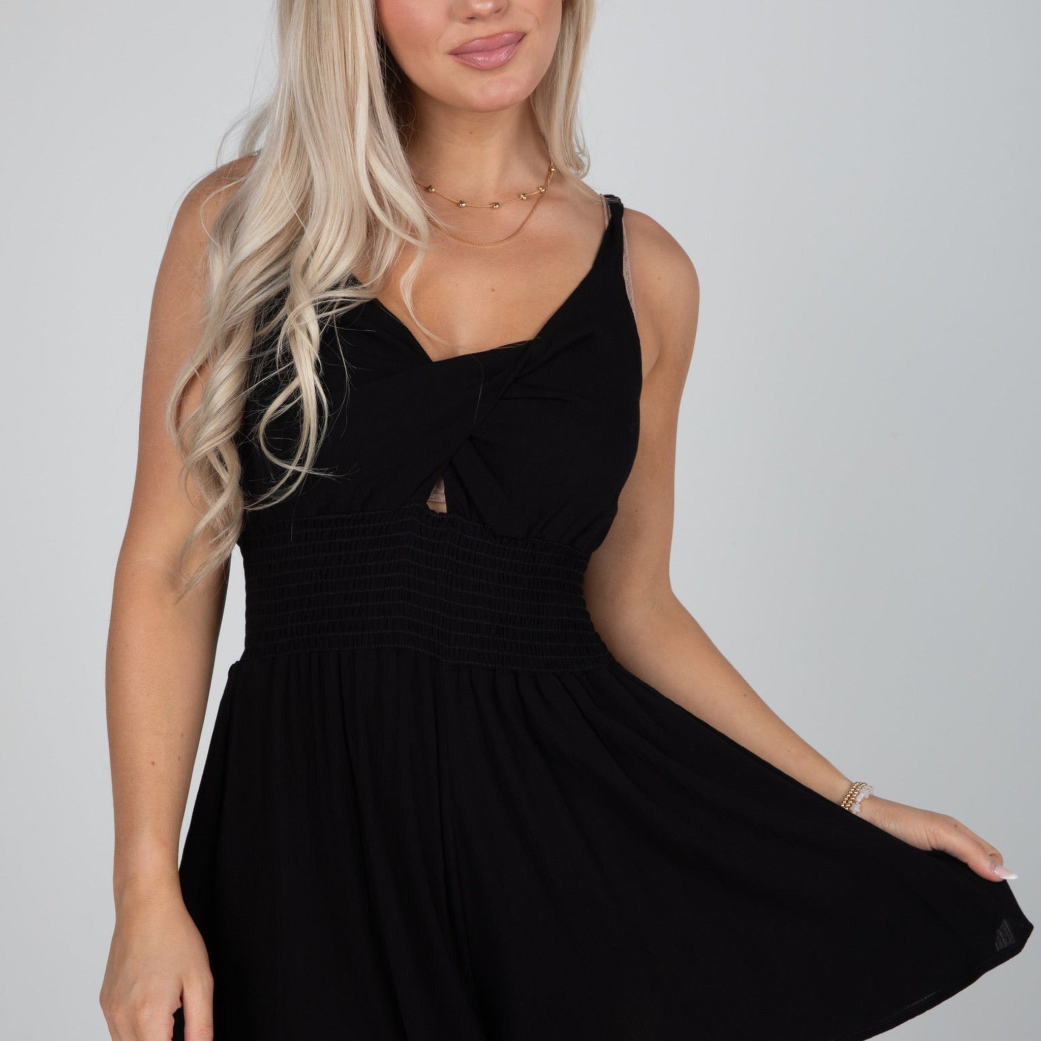 FINAL SALE - Chase The Day Black Romper - DU DEAL