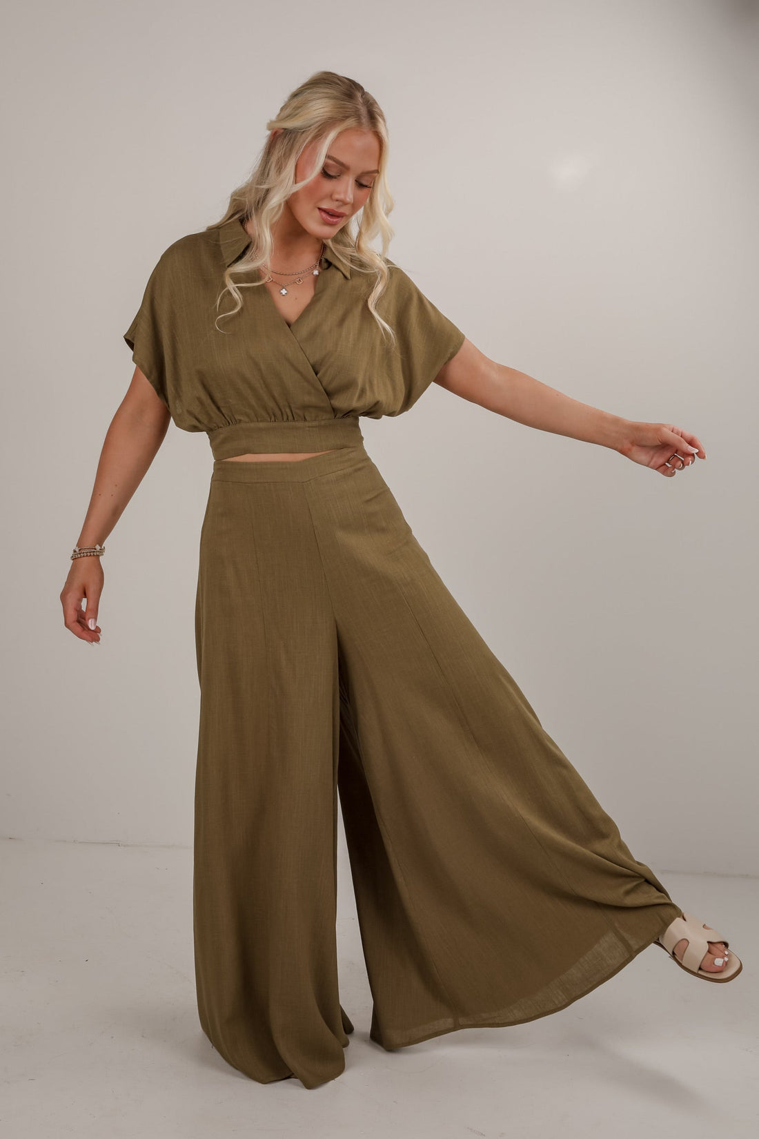 FINAL SALE - Take A Look Around Surplice Blouse - DU DEAL