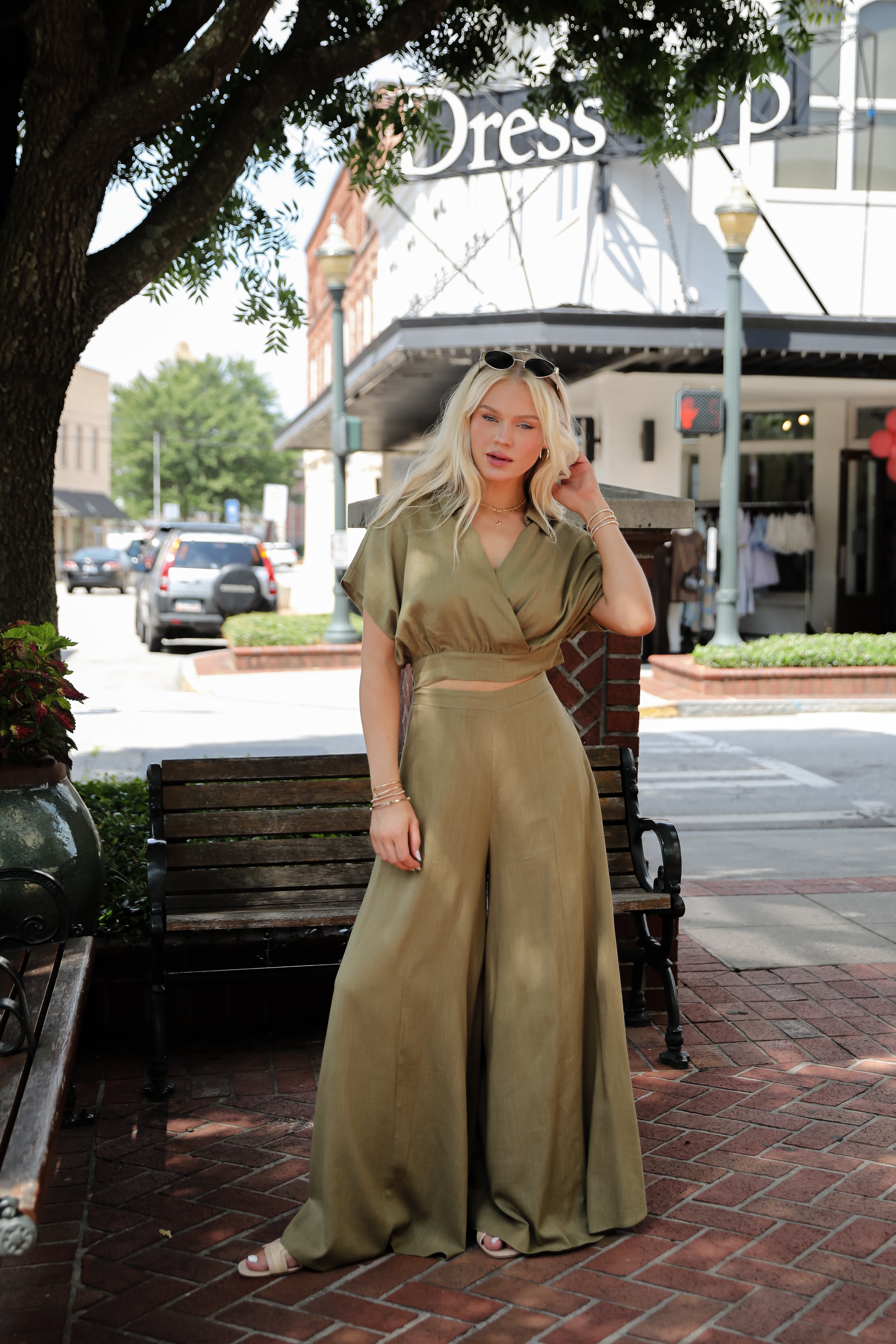 FINAL SALE - Take A Look Around Surplice Blouse - DU DEAL