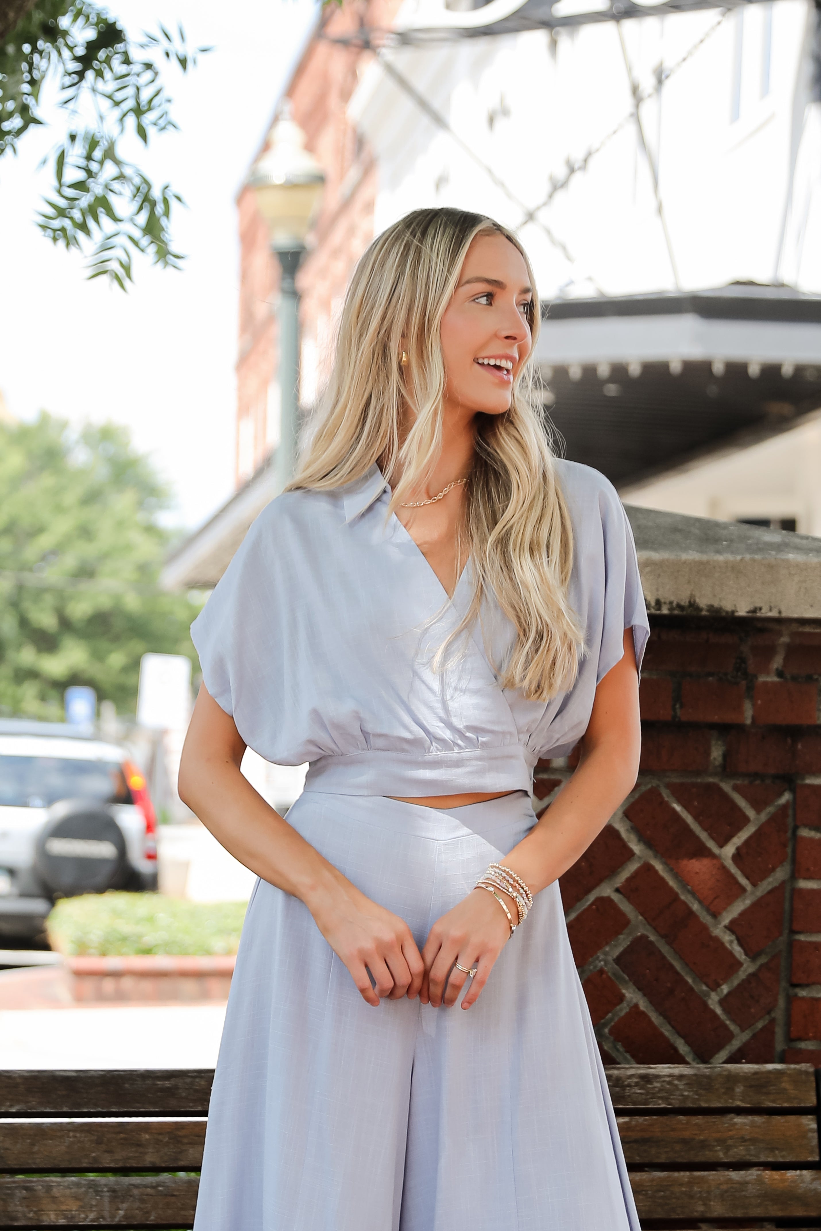 FINAL SALE - Take A Look Around Surplice Blouse - DU DEAL