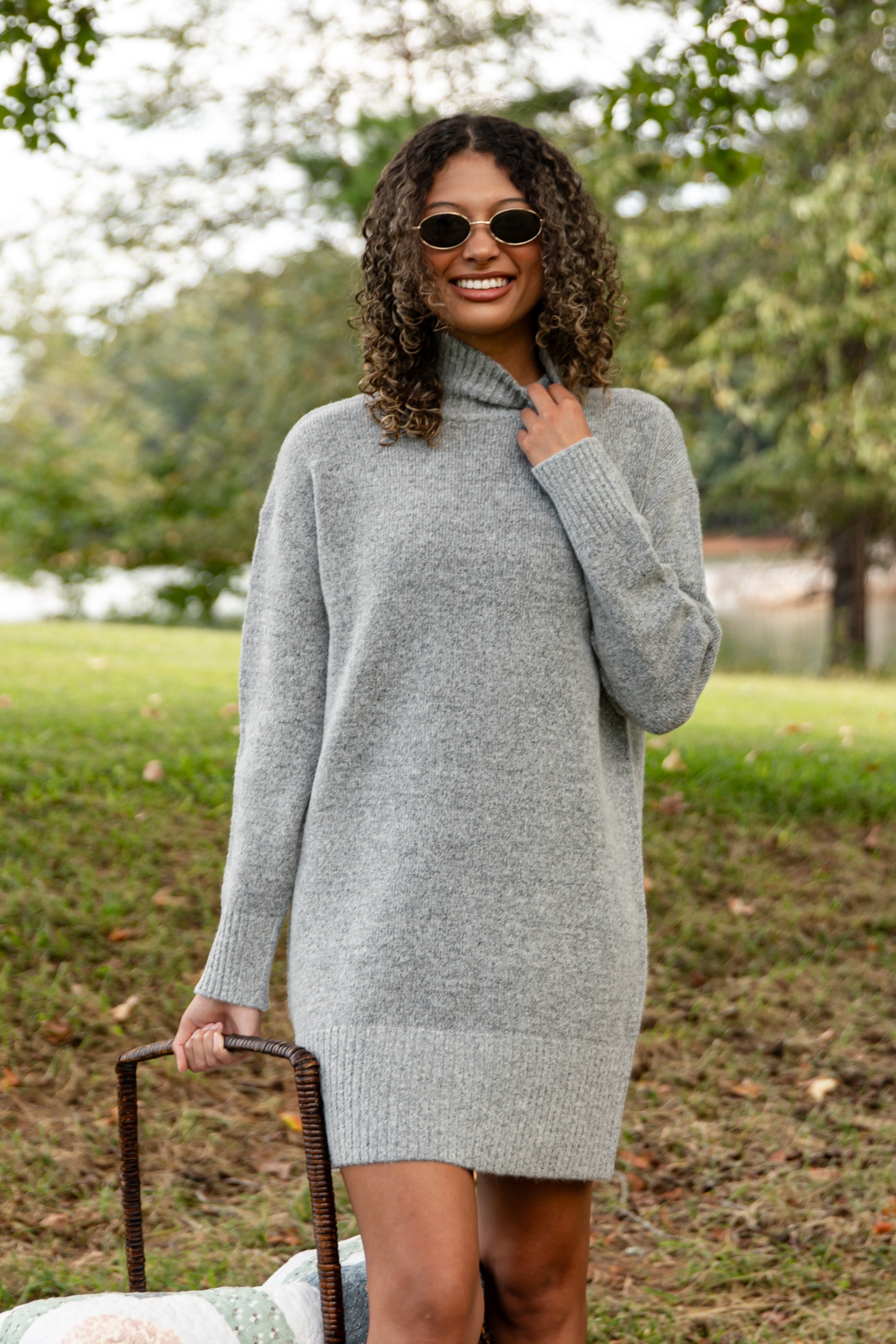 Sweet To Me Turtleneck Sweater Dress