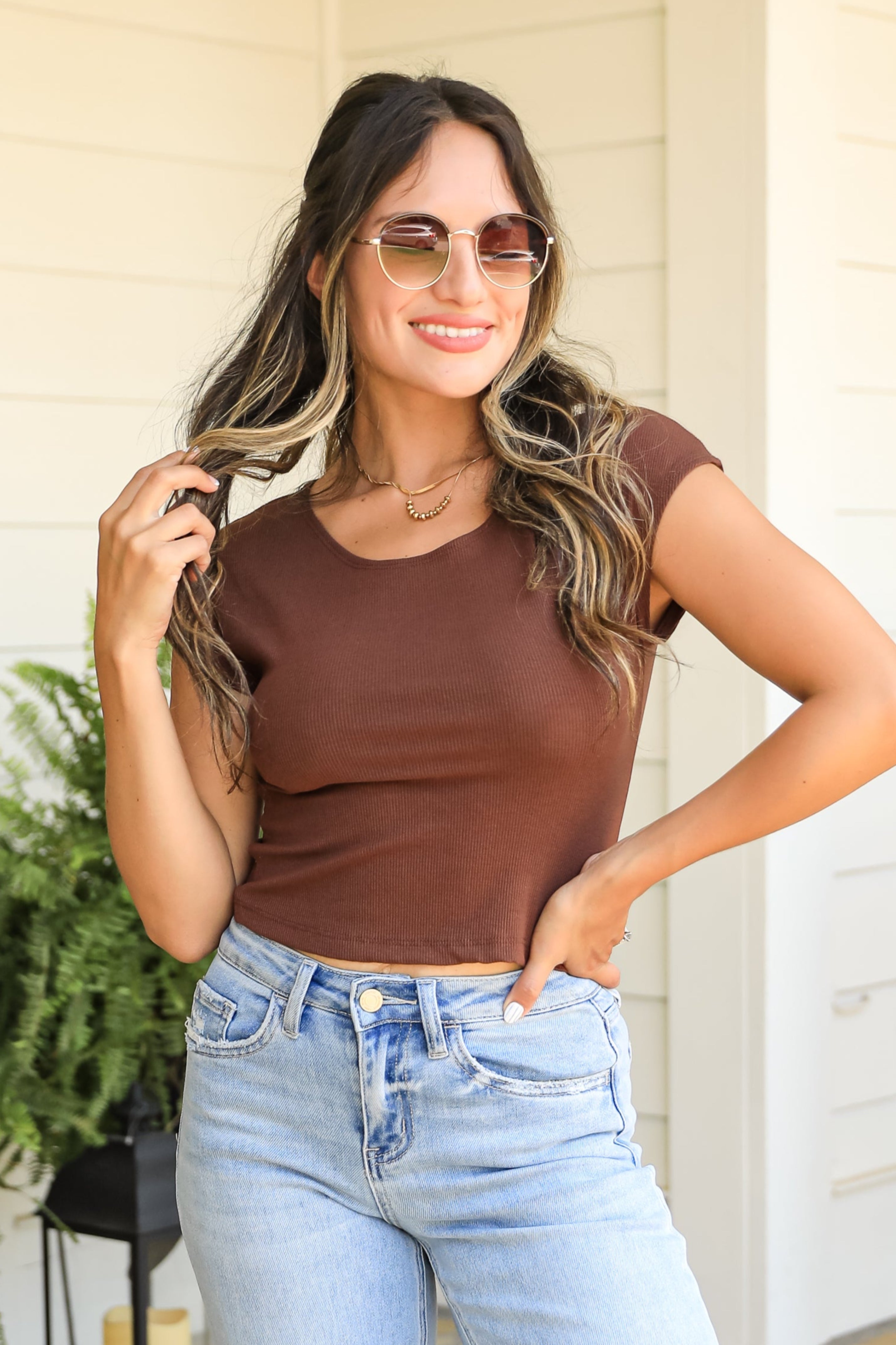 Libby Everyday Ribbed Tee - DU DEAL