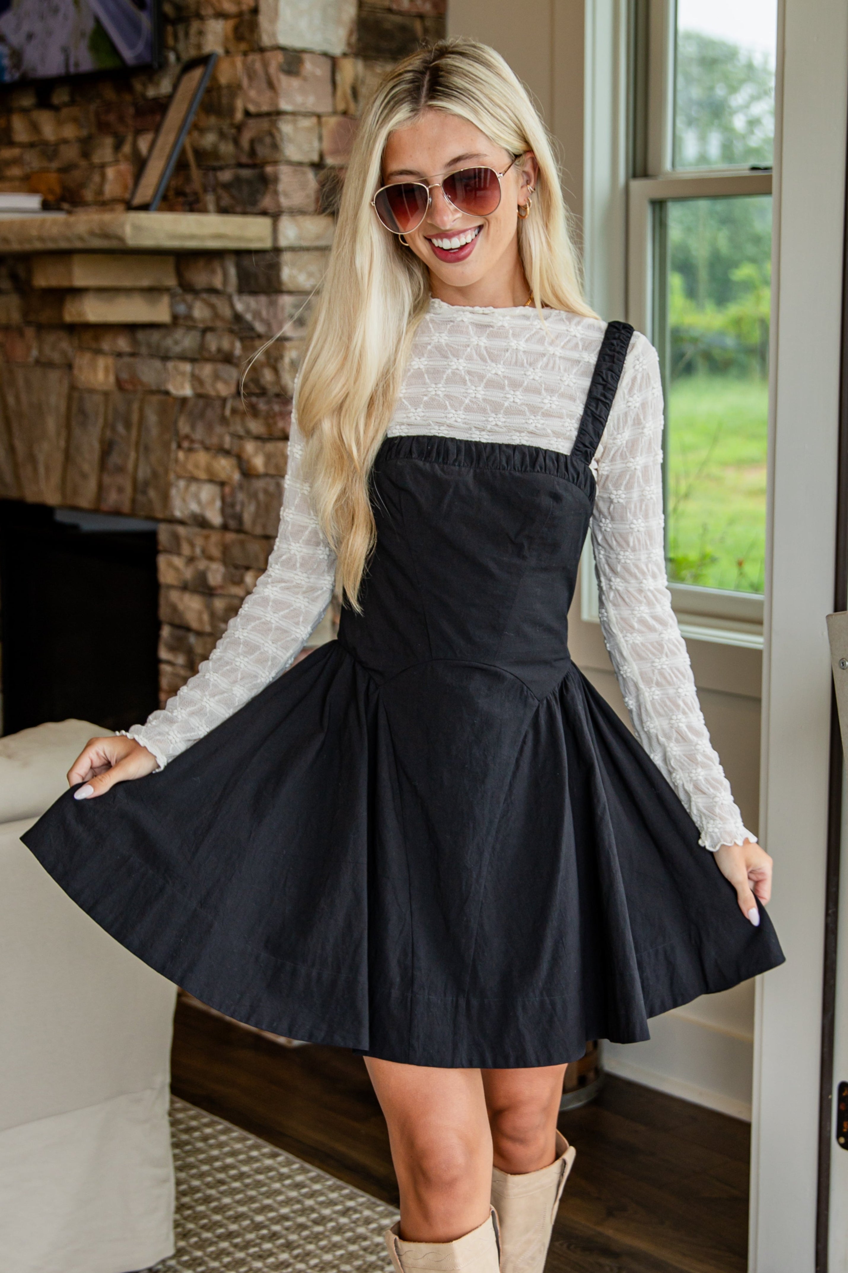 FINAL SALE - Say Less Black Mini Dress