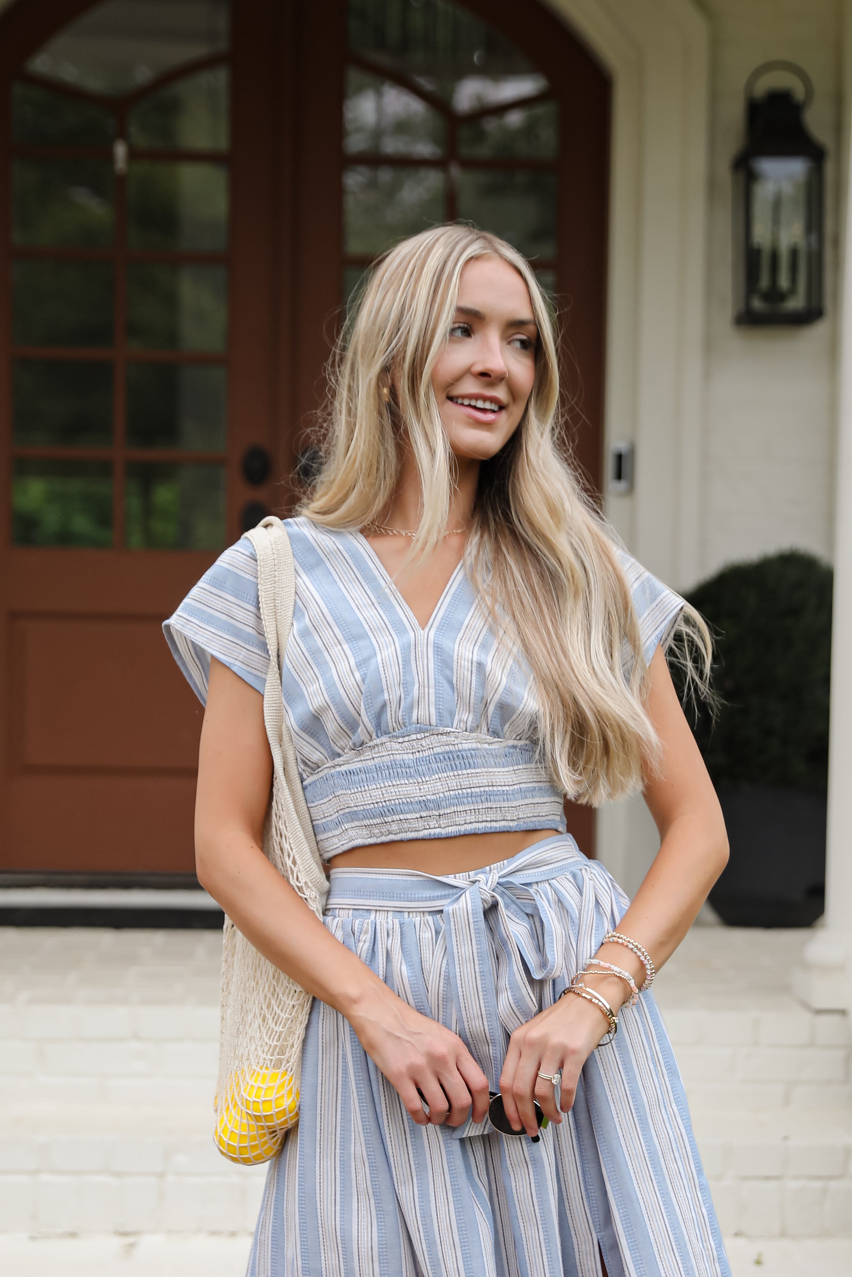 FINAL SALE - Feels Like Love Blue Striped Blouse