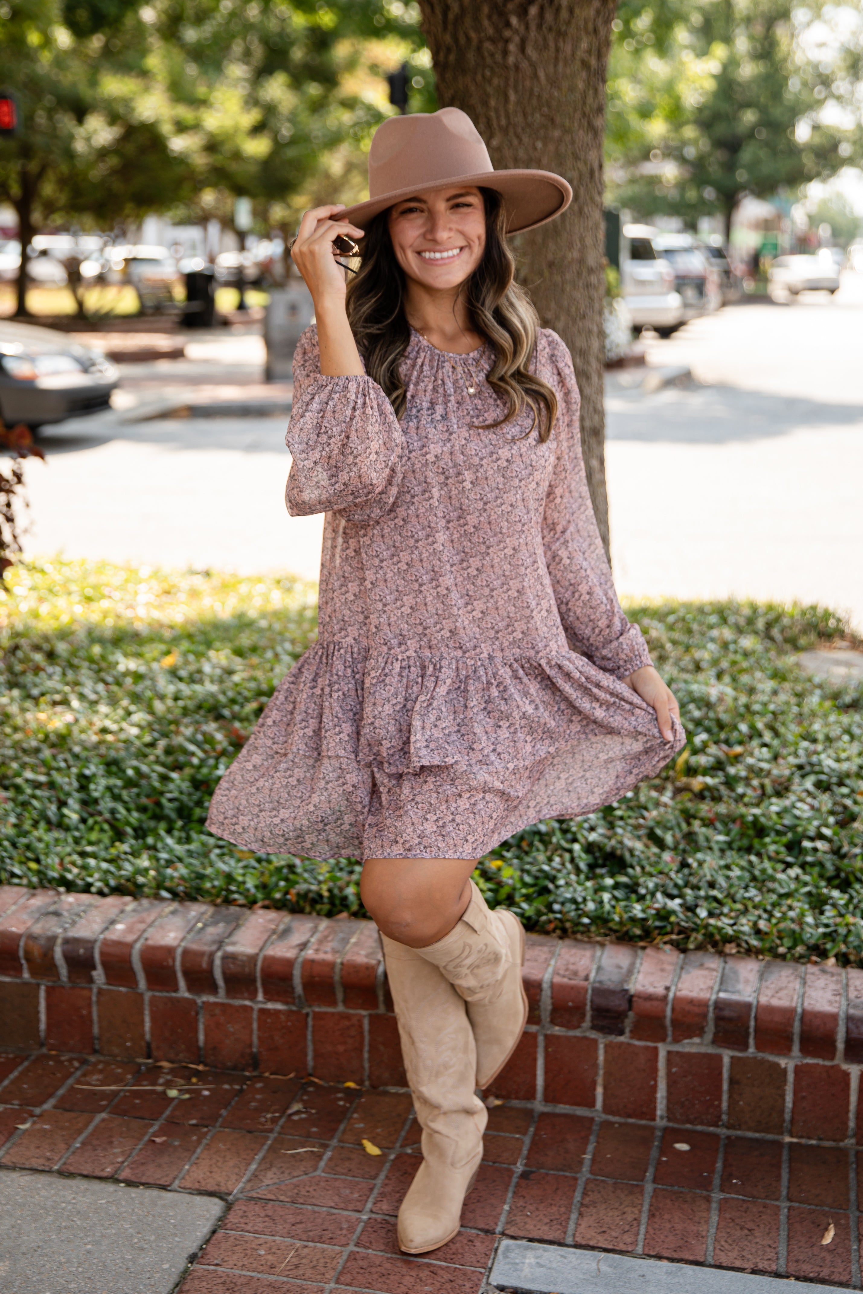 Too Good To Miss Blush Floral Mini Dress