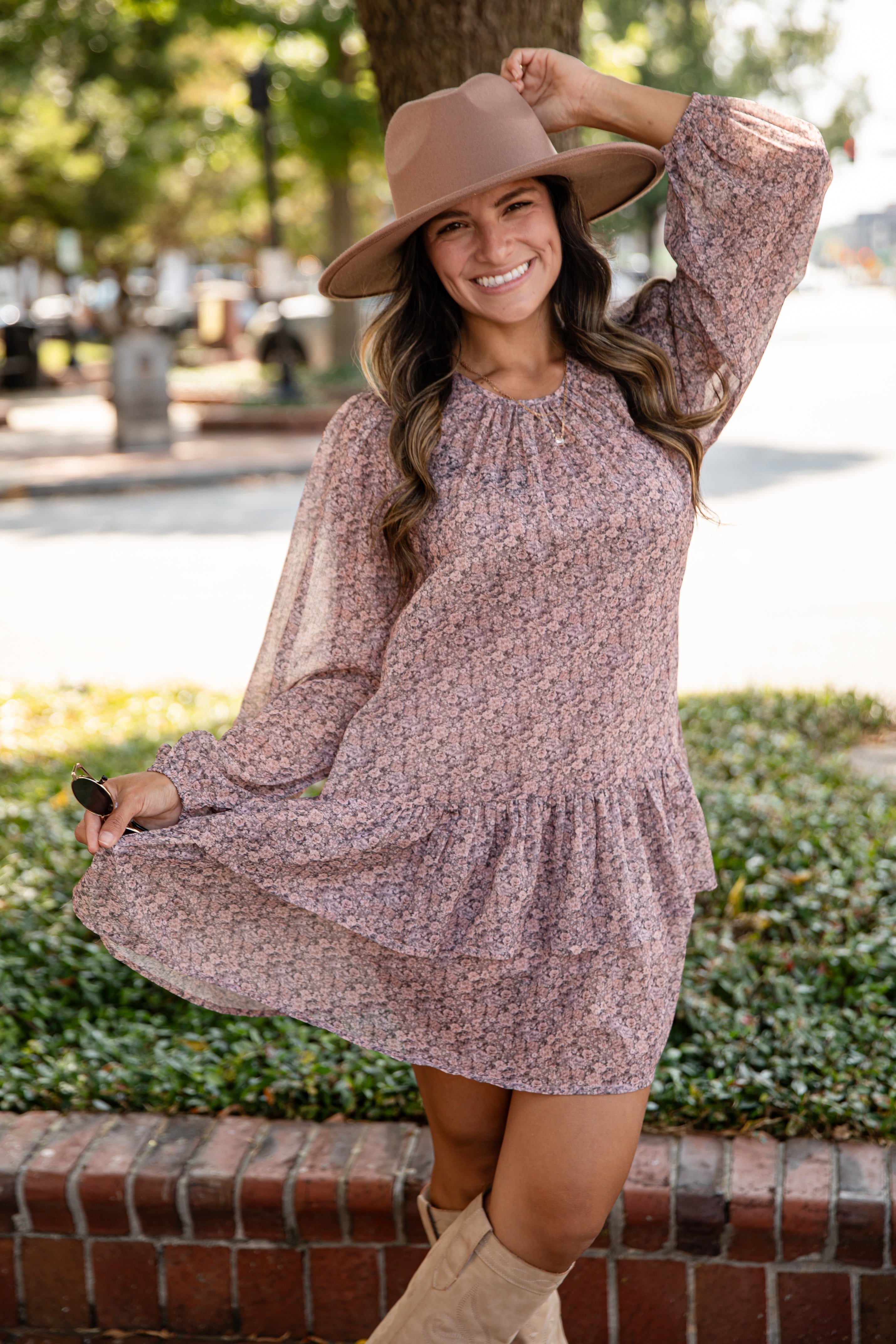 Too Good To Miss Blush Floral Mini Dress