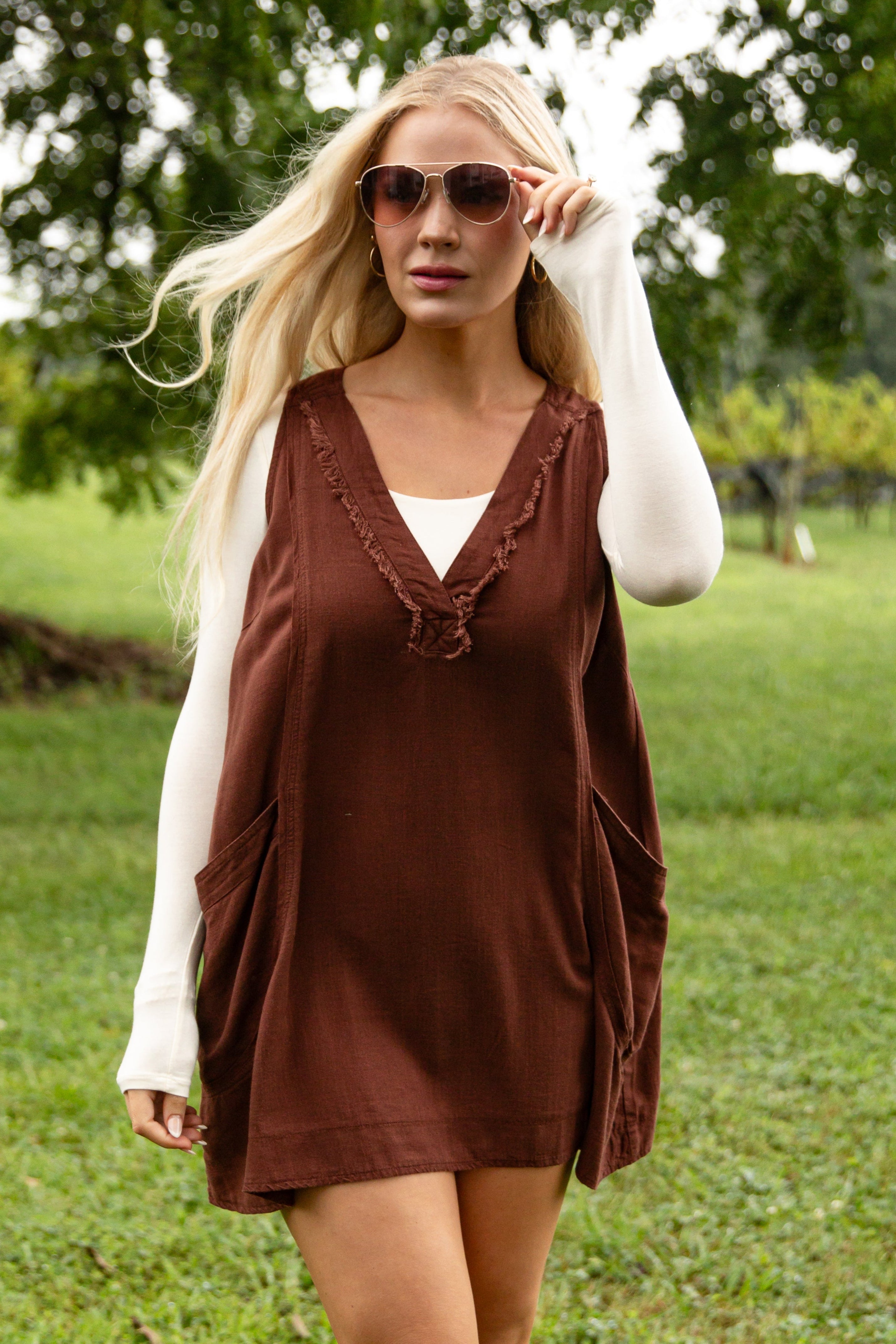 FINAL SALE - The Good In You Chocolate Brown Mini Dress