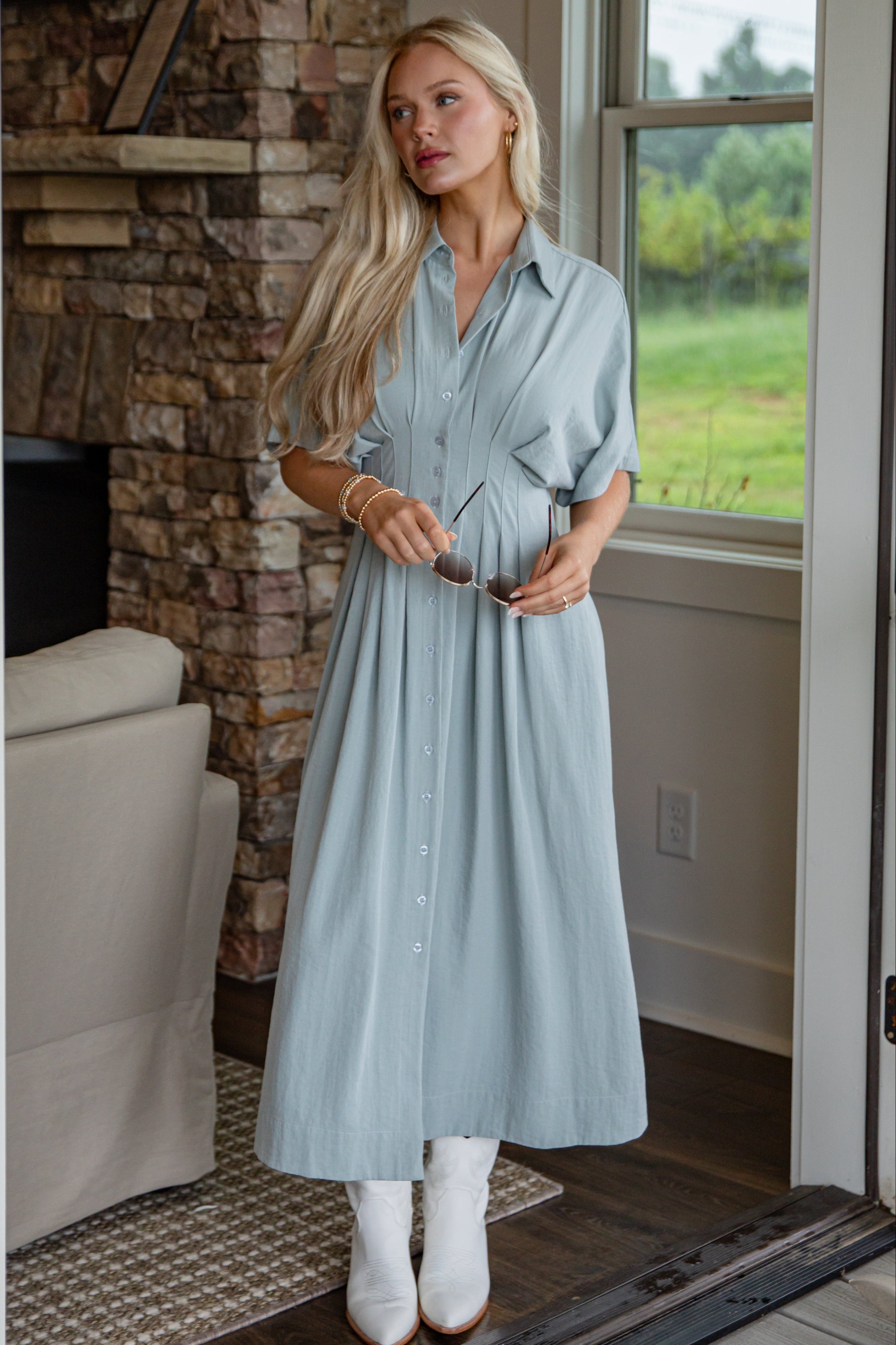 FINAL SALE - Let's Get Going Light Blue Maxi Dress