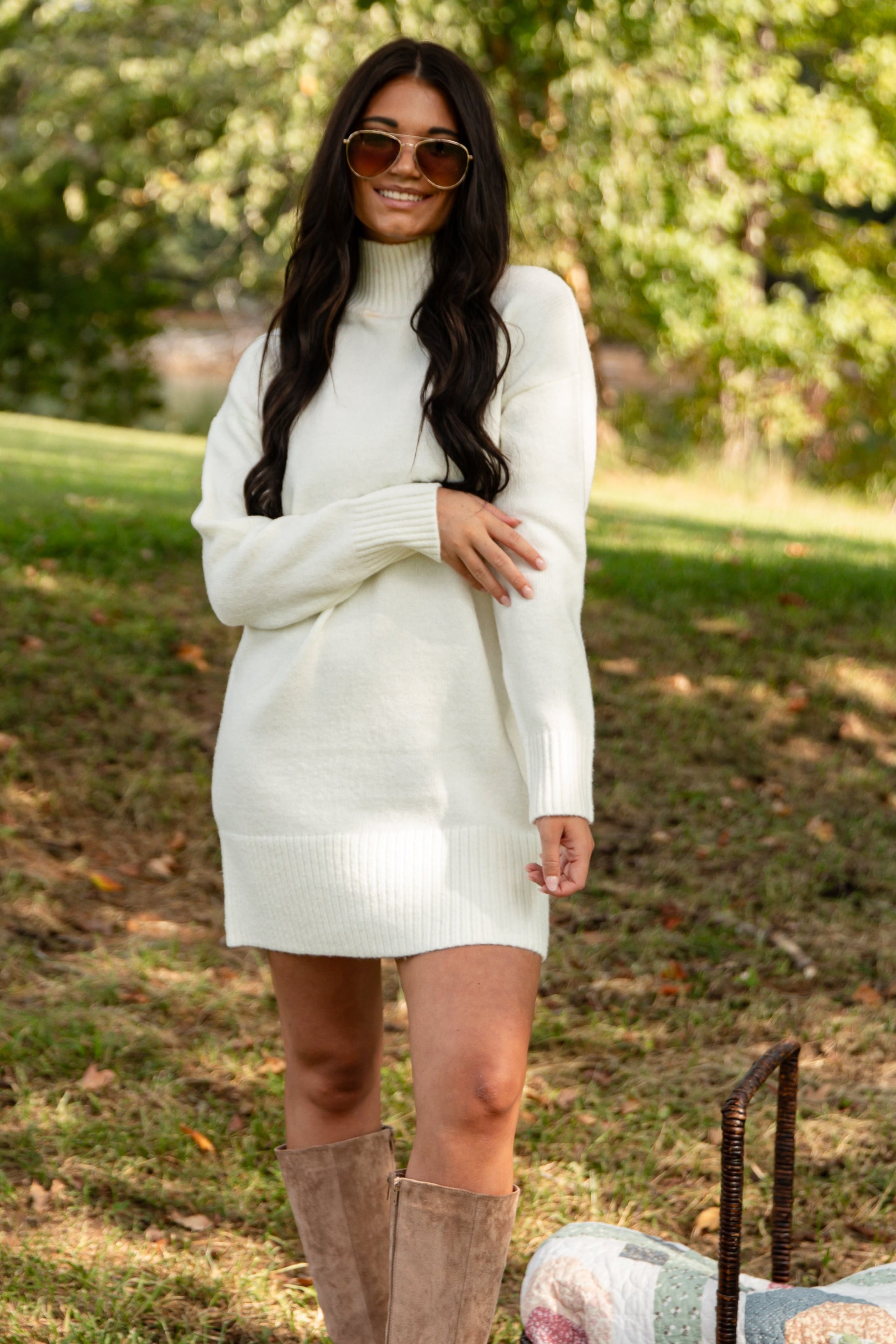 Sweet To Me Turtleneck Sweater Dress