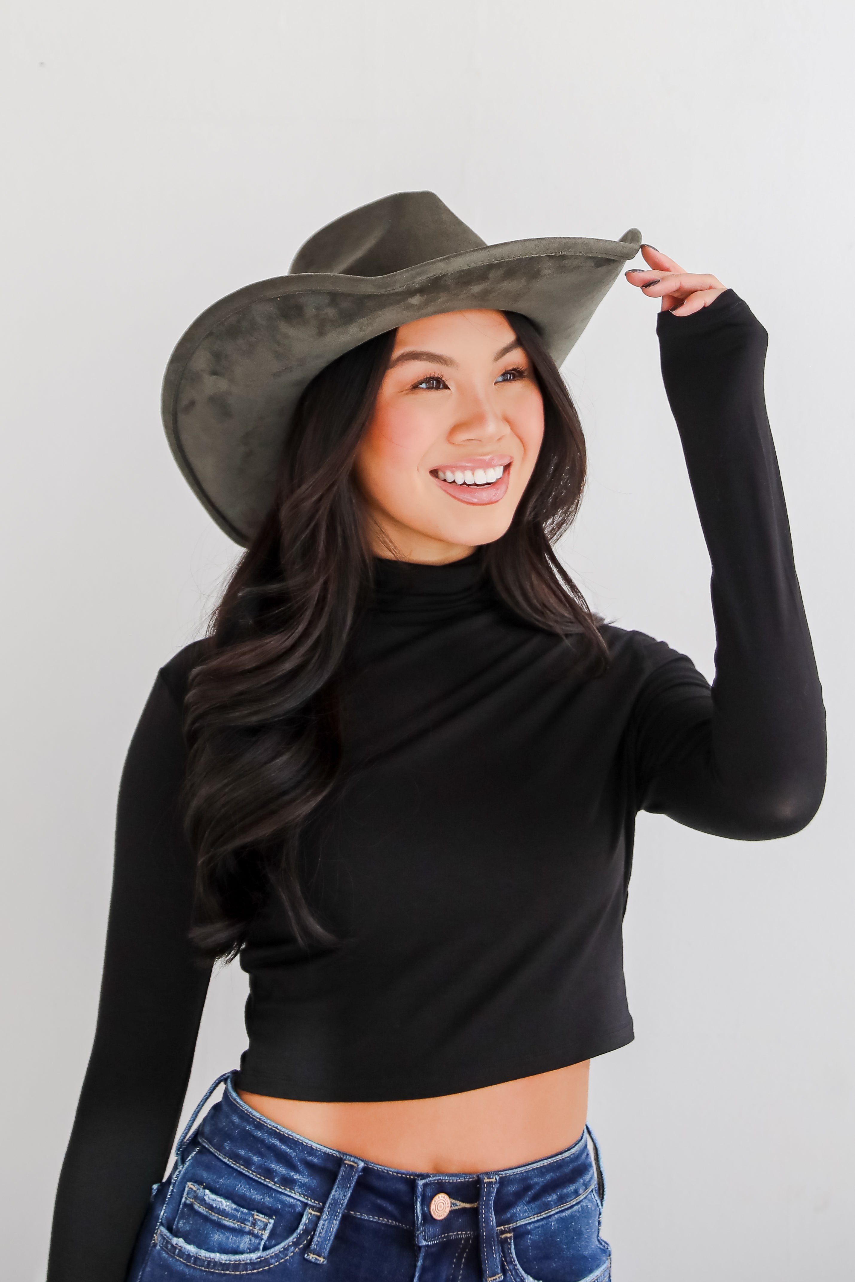 FINAL SALE - Aurora Mock Neck Crop Top - DU DEAL