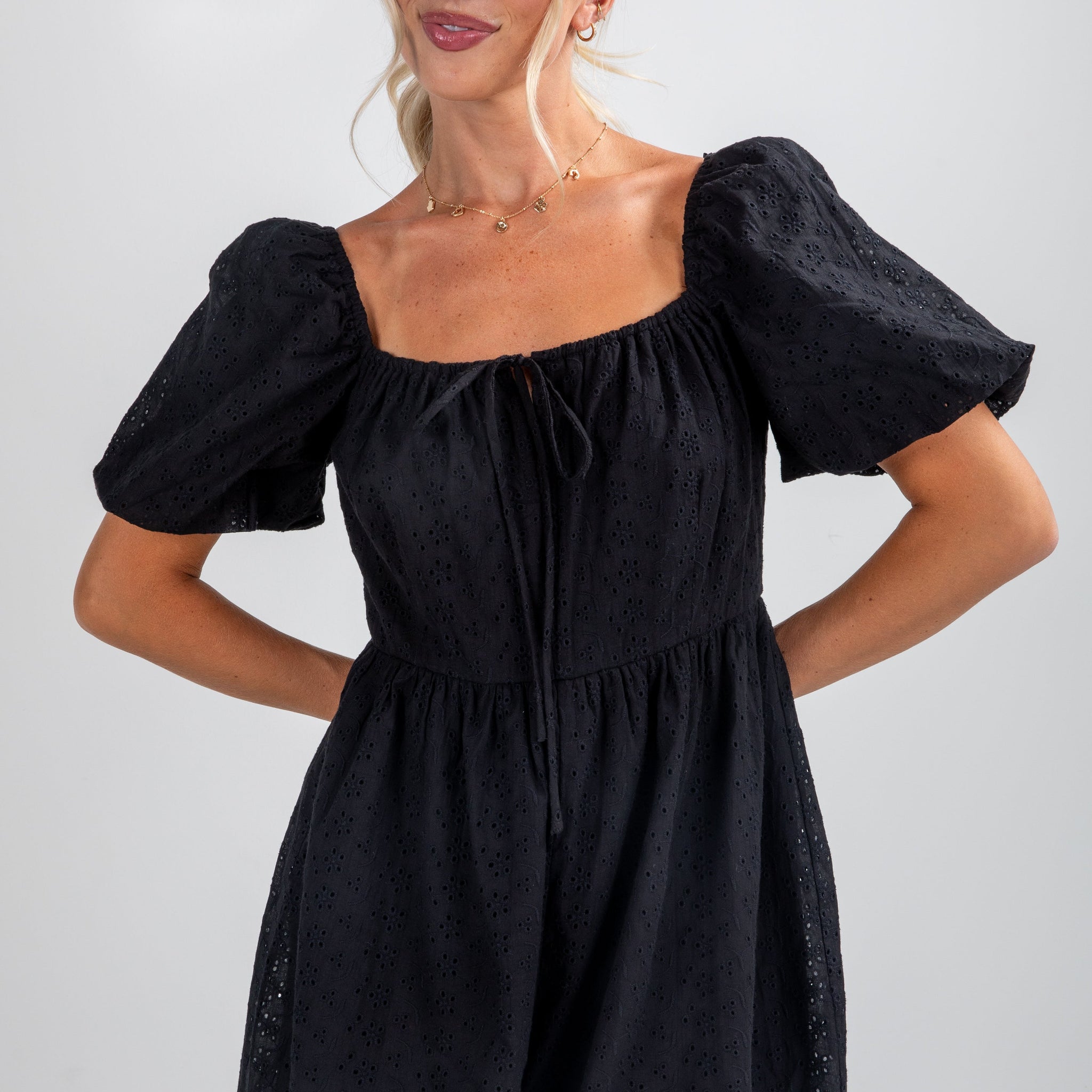 FINAL SALE - Make Yourself Known Eyelet Romper