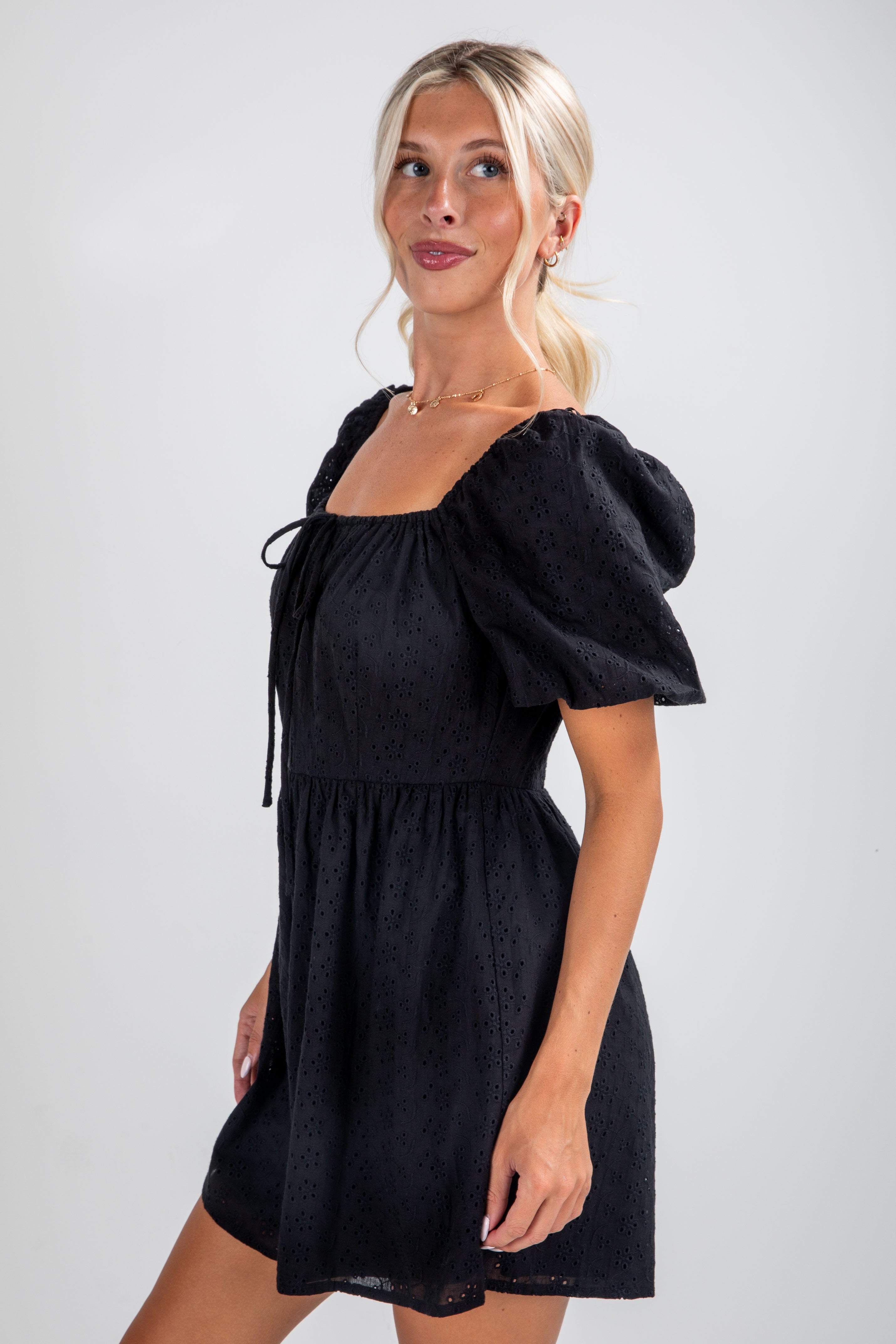 FINAL SALE - Make Yourself Known Eyelet Romper