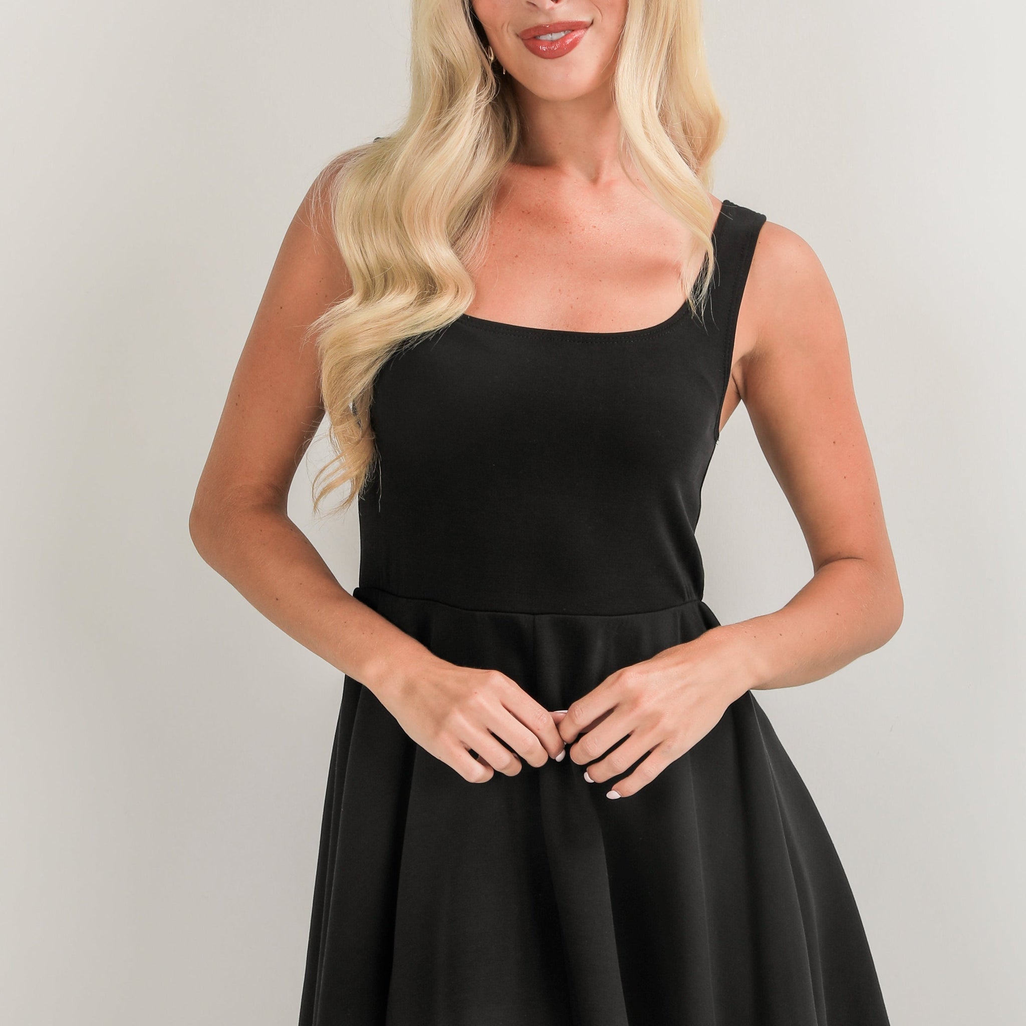 FINAL SALE - Heart On My Sleeve Black Mini Dress