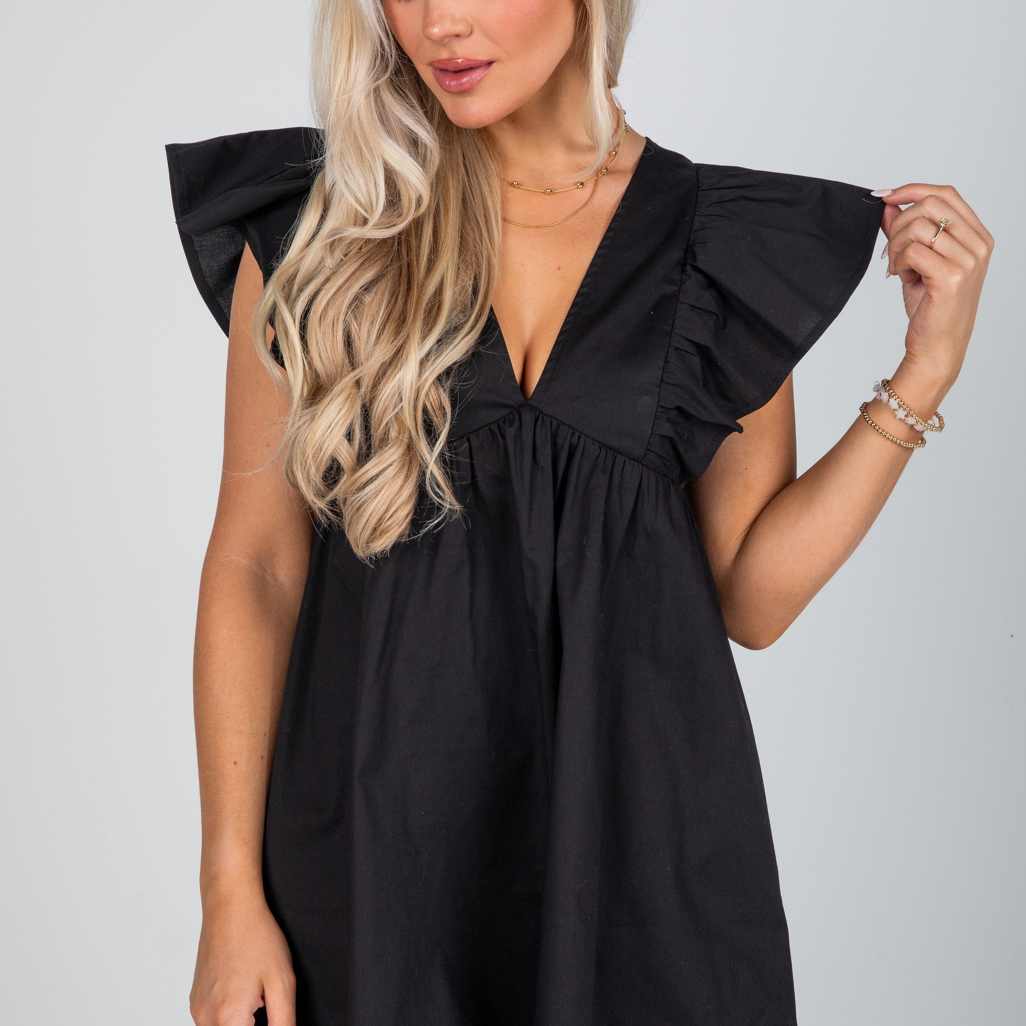 Come For It Black Mini Dress