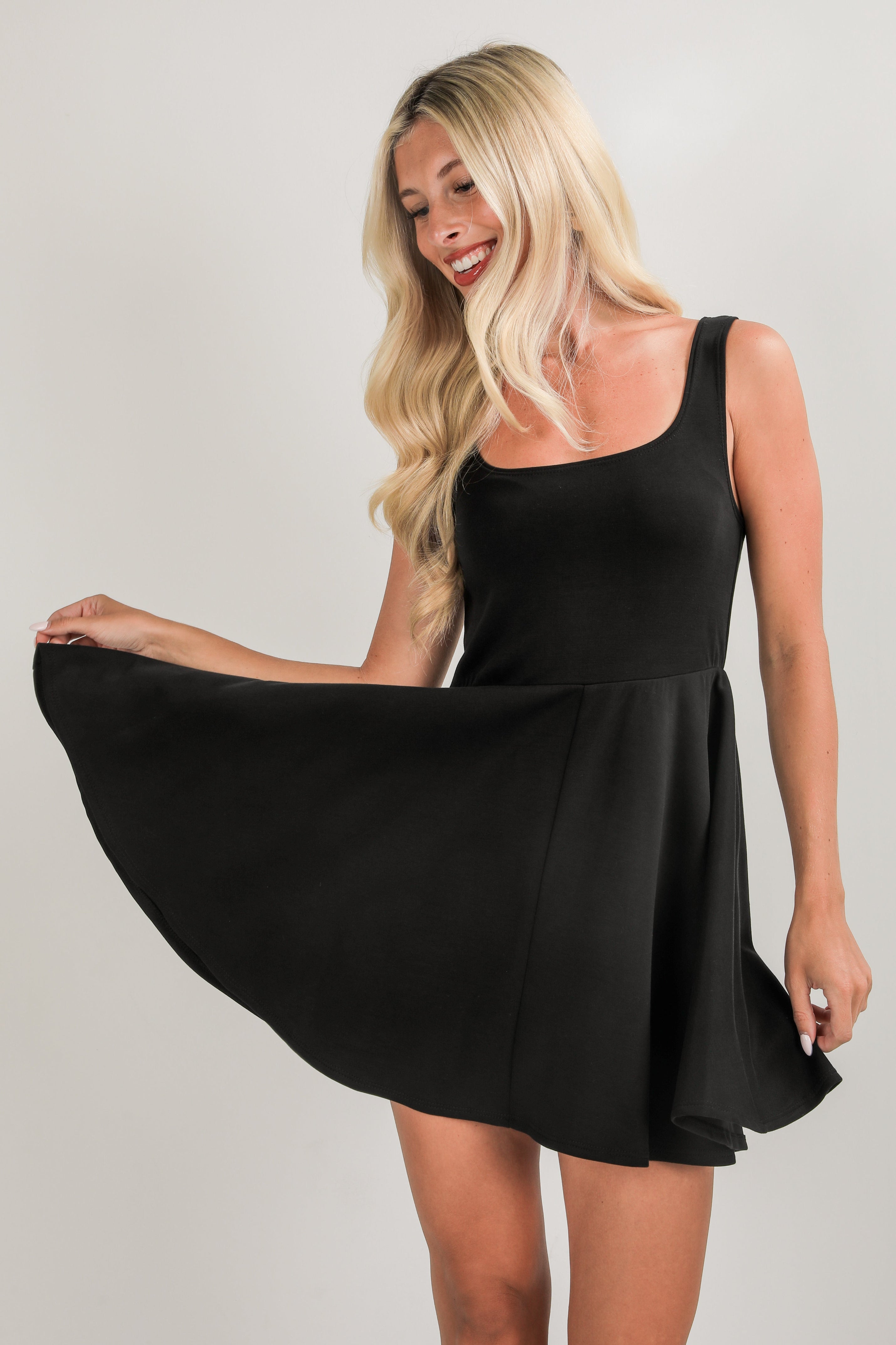FINAL SALE - Heart On My Sleeve Black Mini Dress