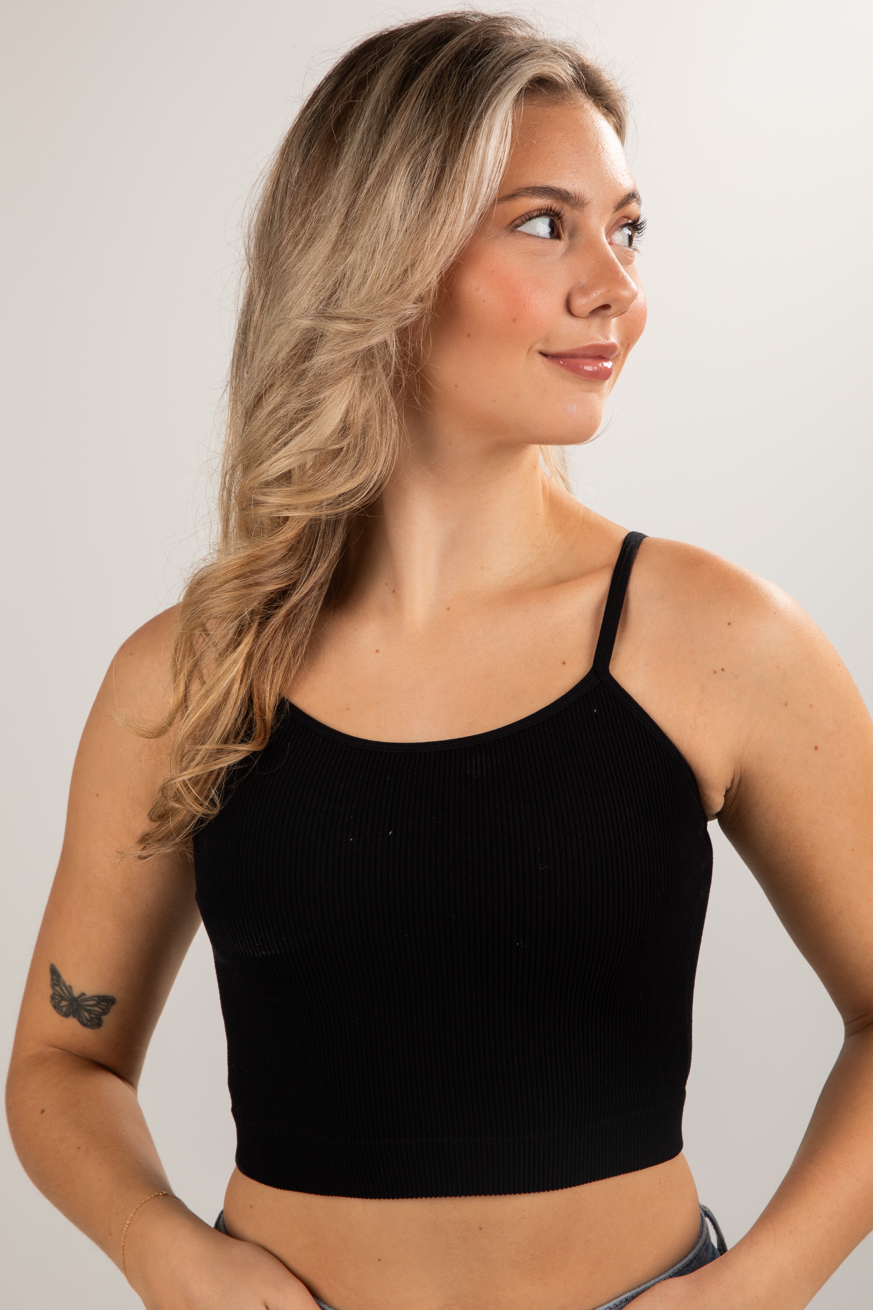 Seamless Ribbed Padded Cami Tank