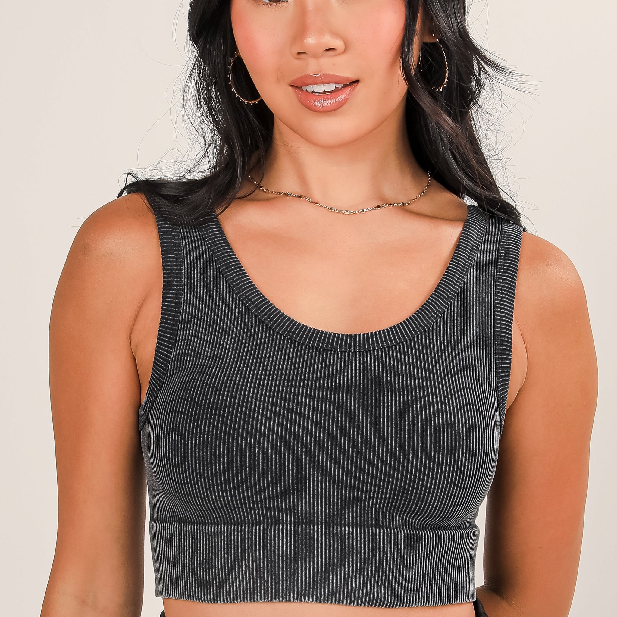 Lauren Ribbed Seamless Cropped Tank