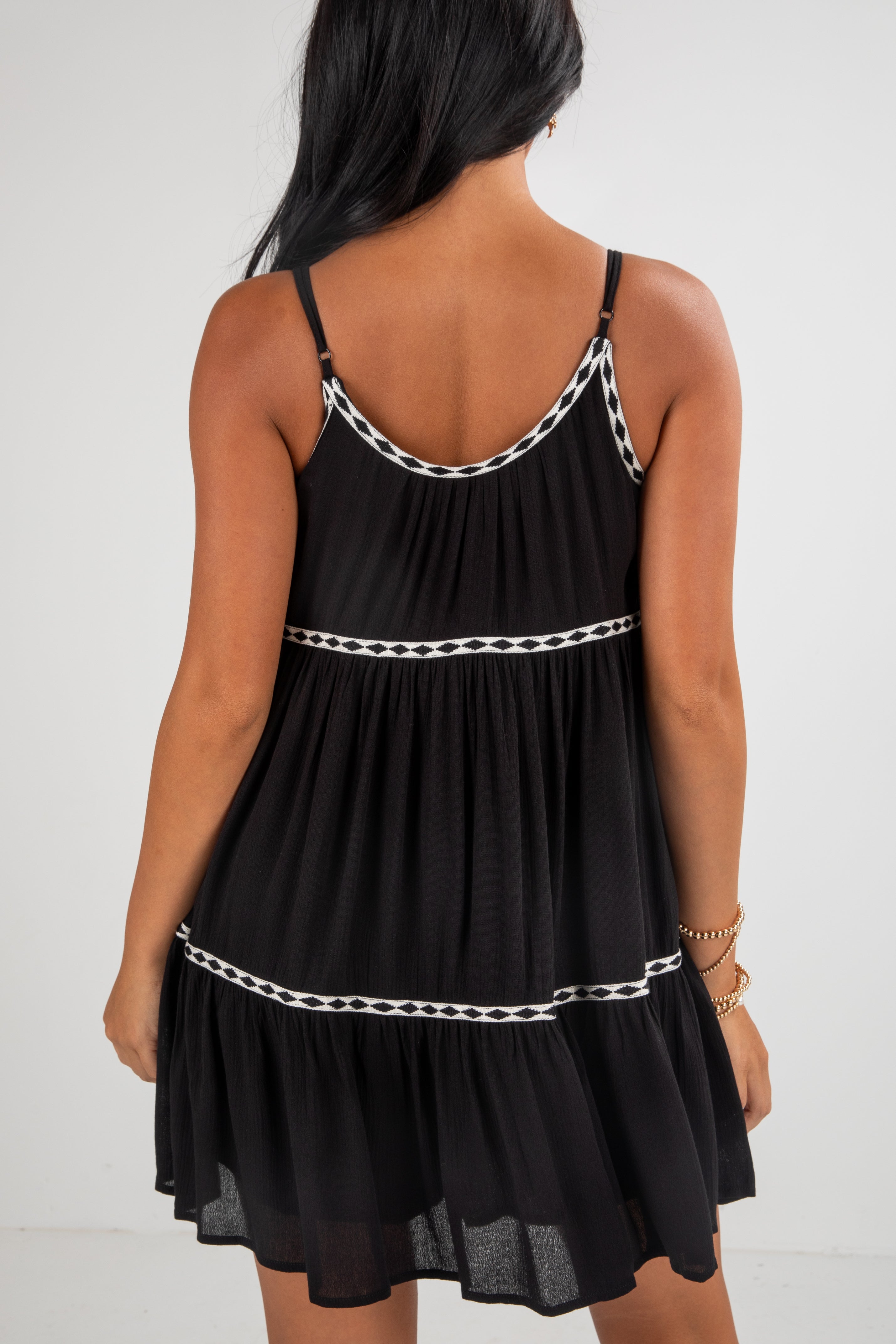 FINAL SALE - Easy Breezy Black Romper Dress
