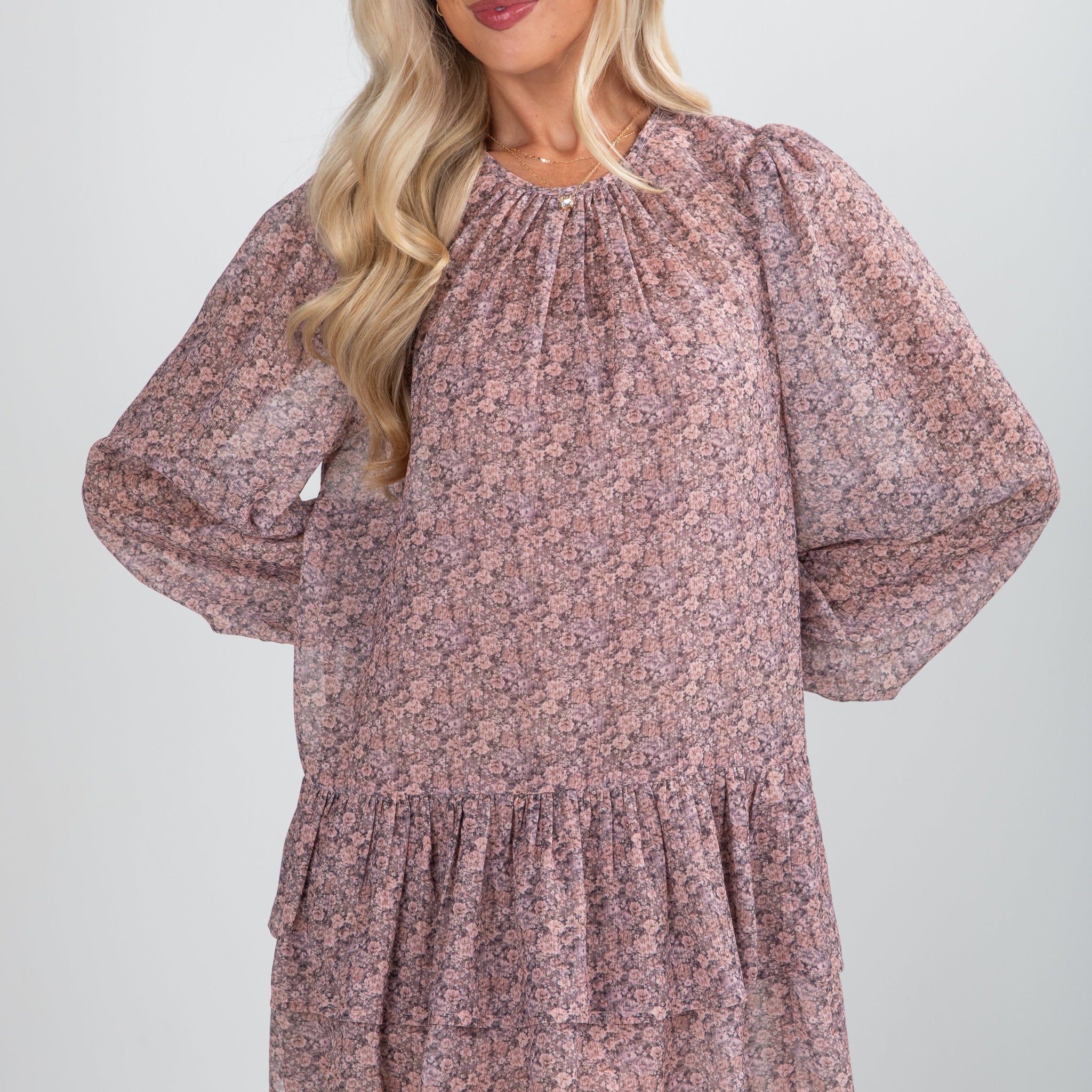 Too Good To Miss Blush Floral Mini Dress