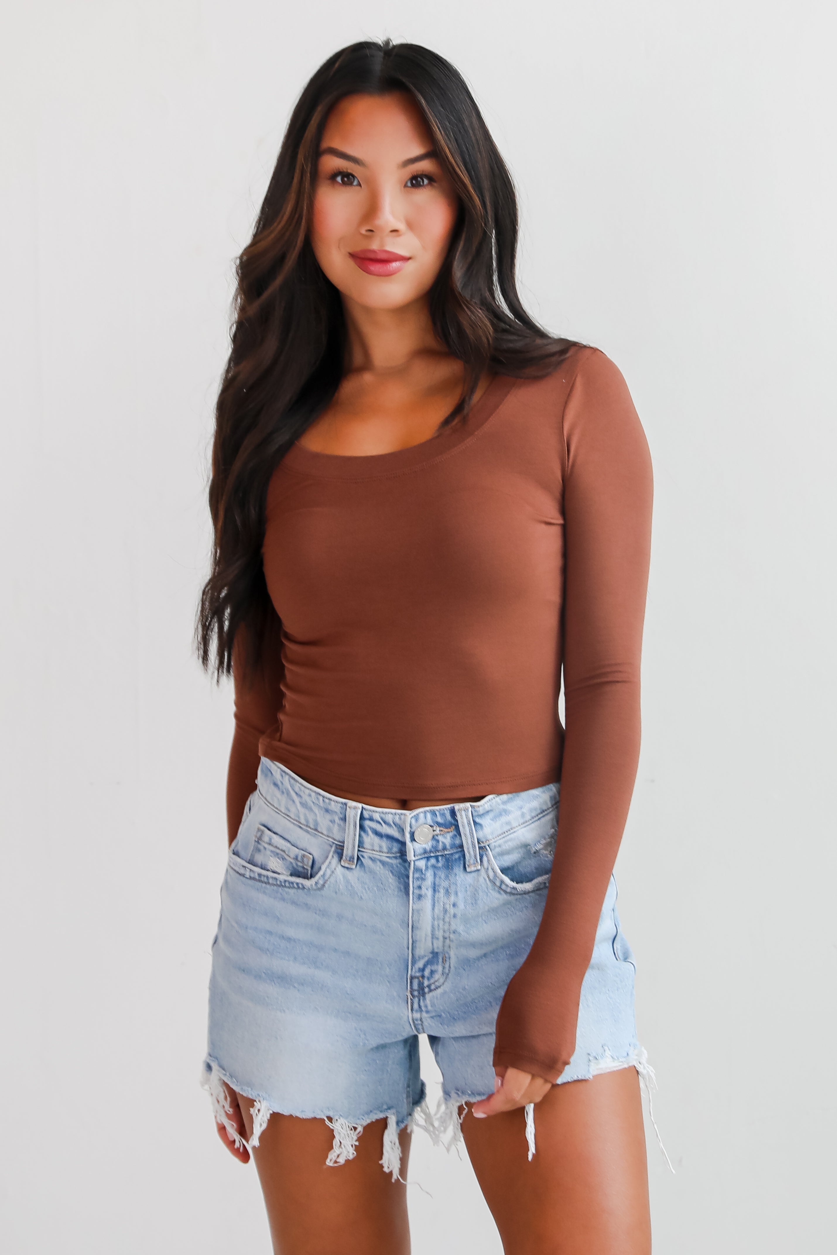 Sloane Everyday Cropped Long Sleeve Top - DU DEAL