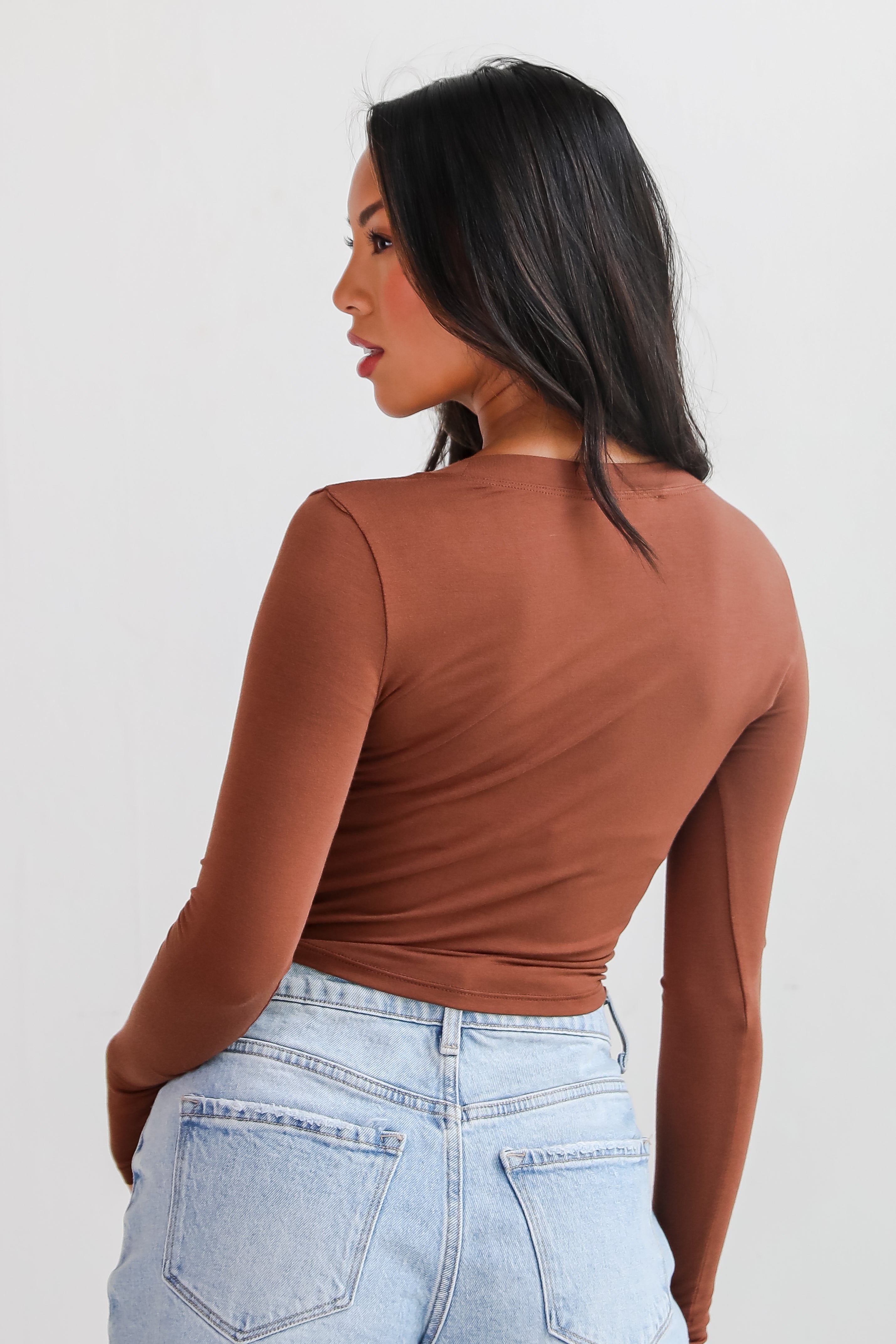 Sloane Everyday Cropped Long Sleeve Top - DU DEAL
