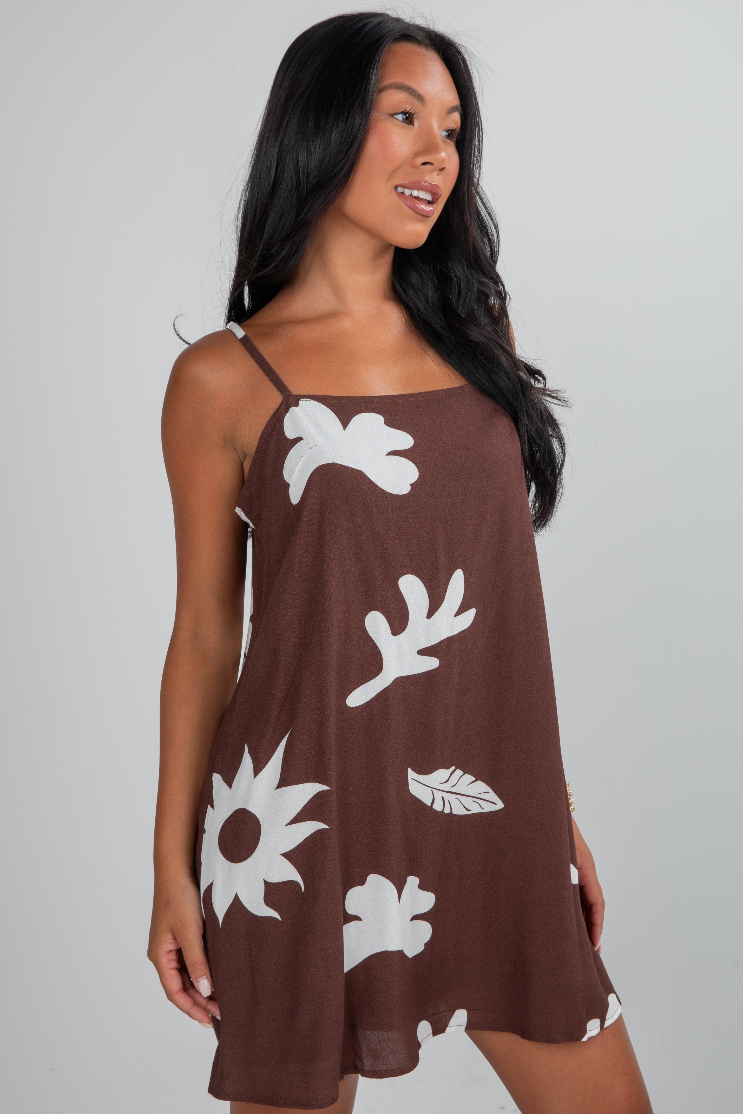 Big Plans Brown Mini Dress