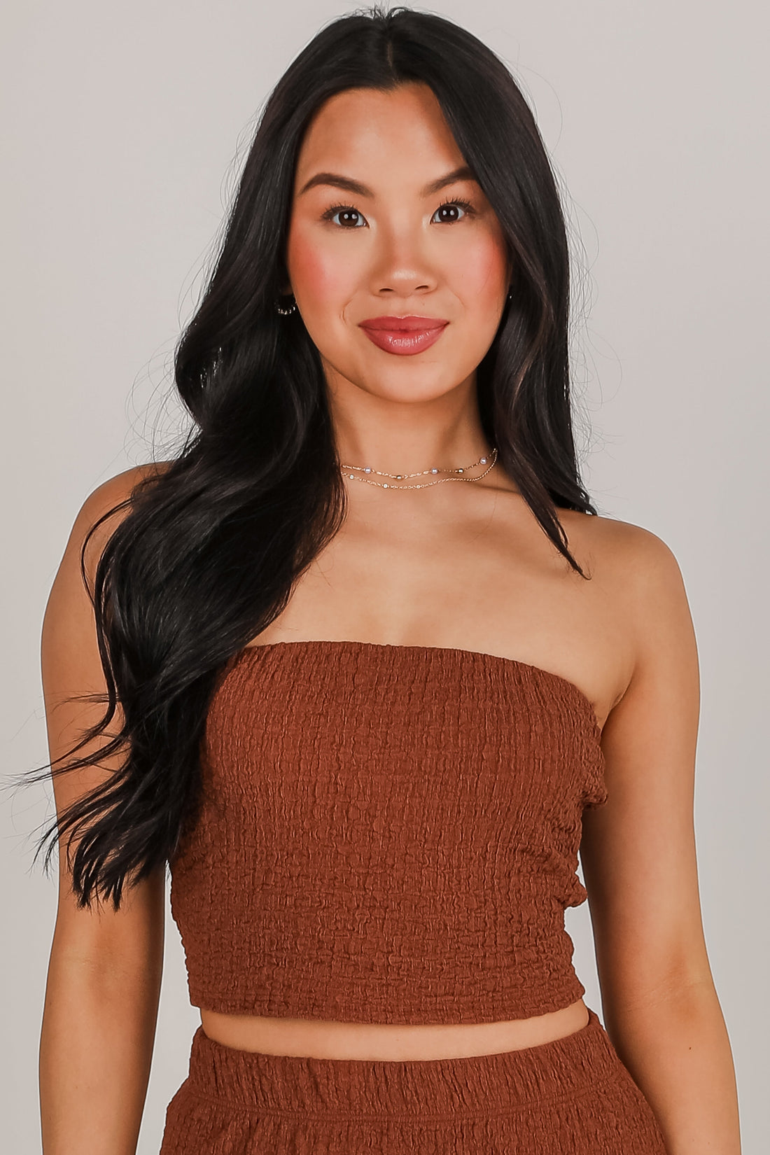 FINAL SALE - Come With Me Brown Tube Top