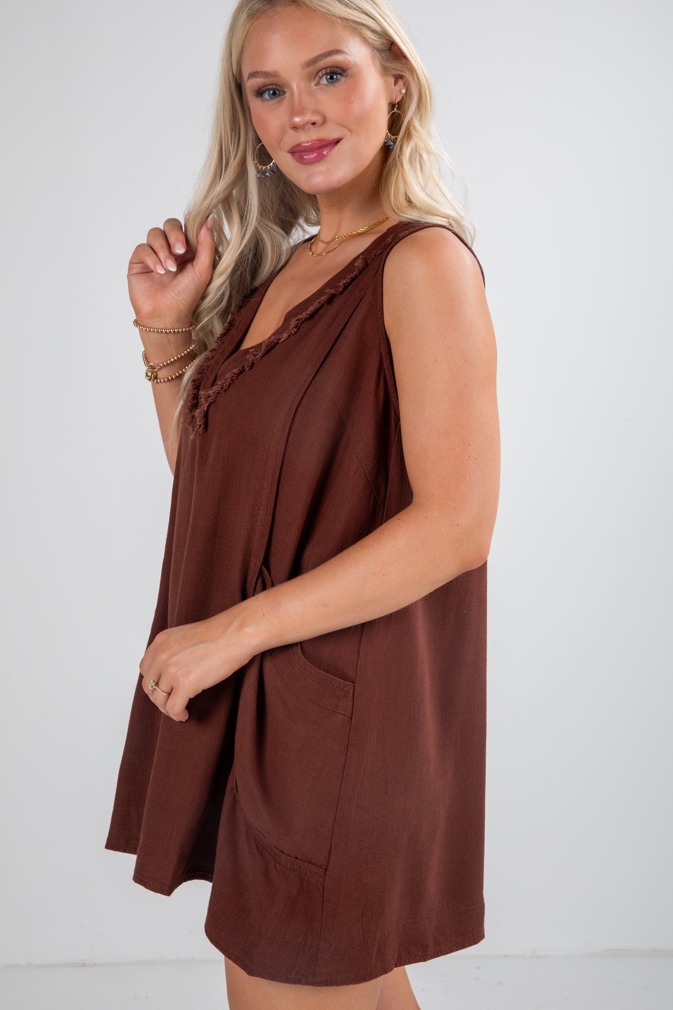 FINAL SALE - The Good In You Chocolate Brown Mini Dress