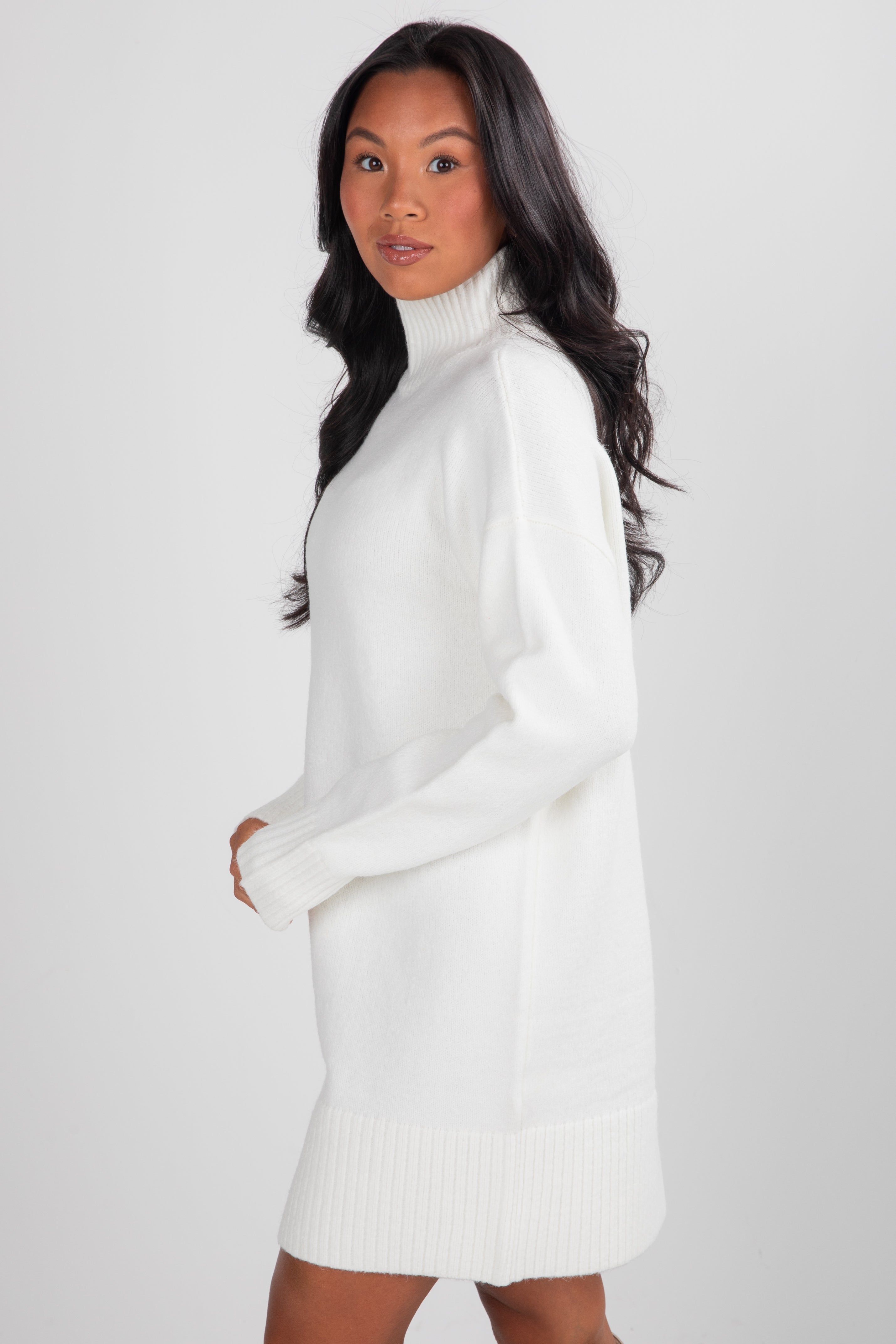 Sweet To Me Turtleneck Sweater Dress