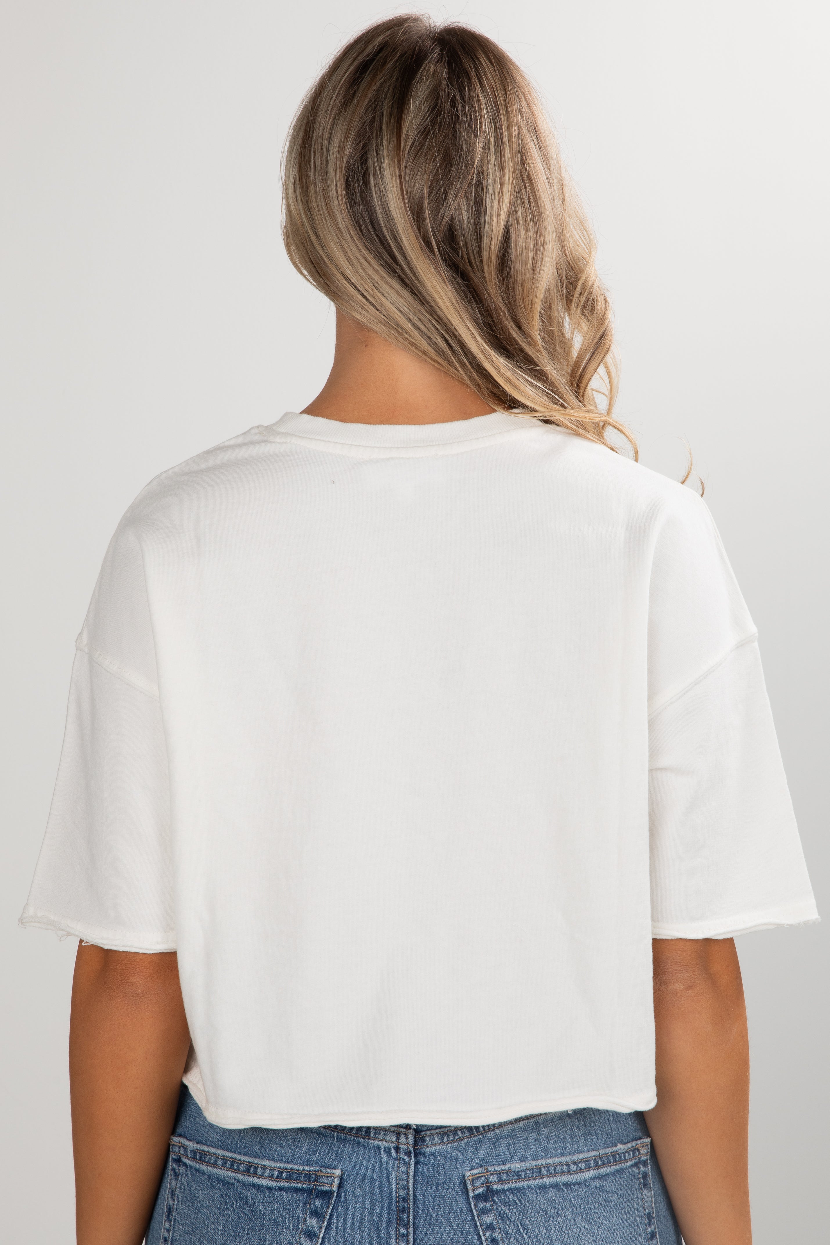 White Chop Chop Cropped Tee