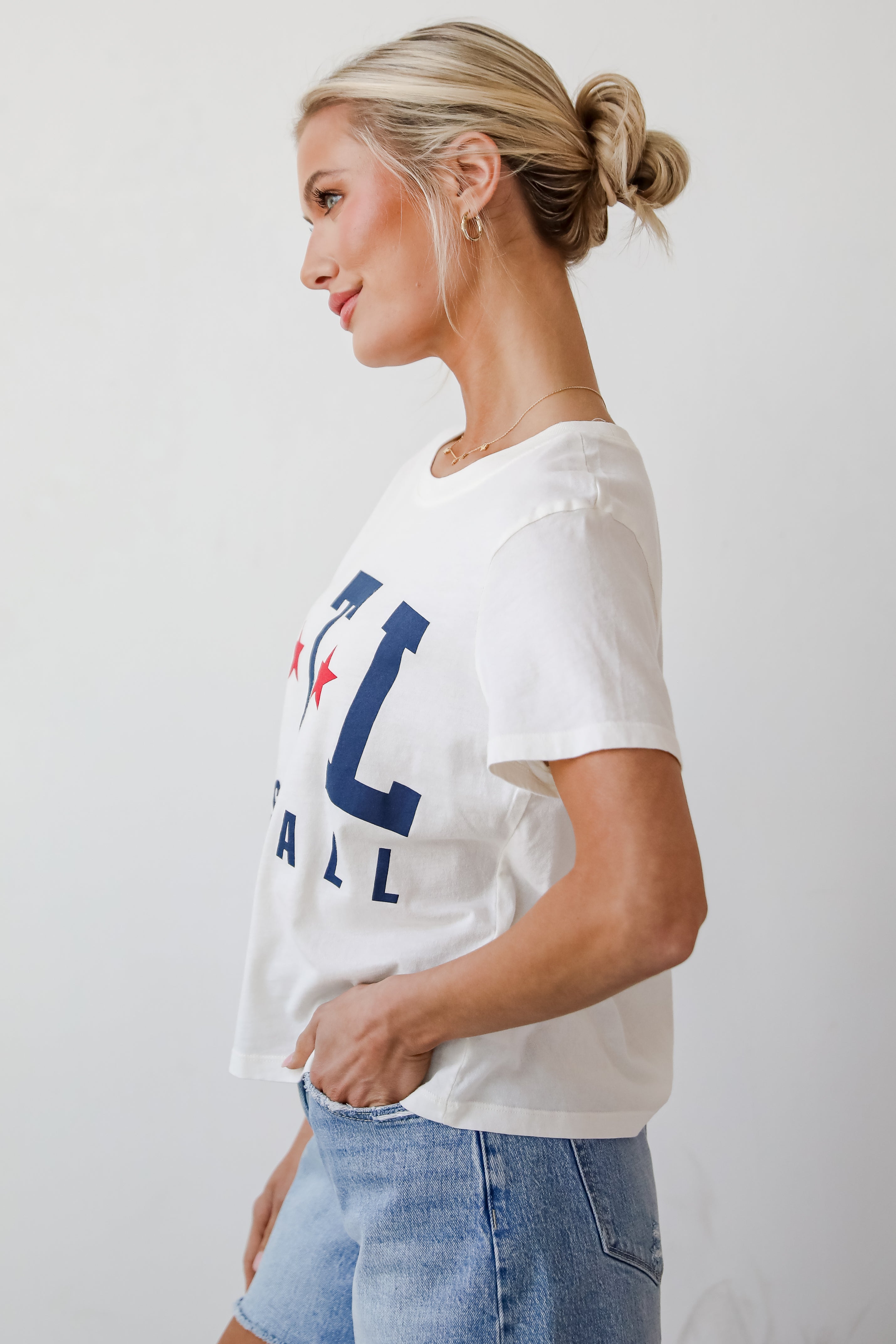 Off White ATL Baseball Star Cropped Tee