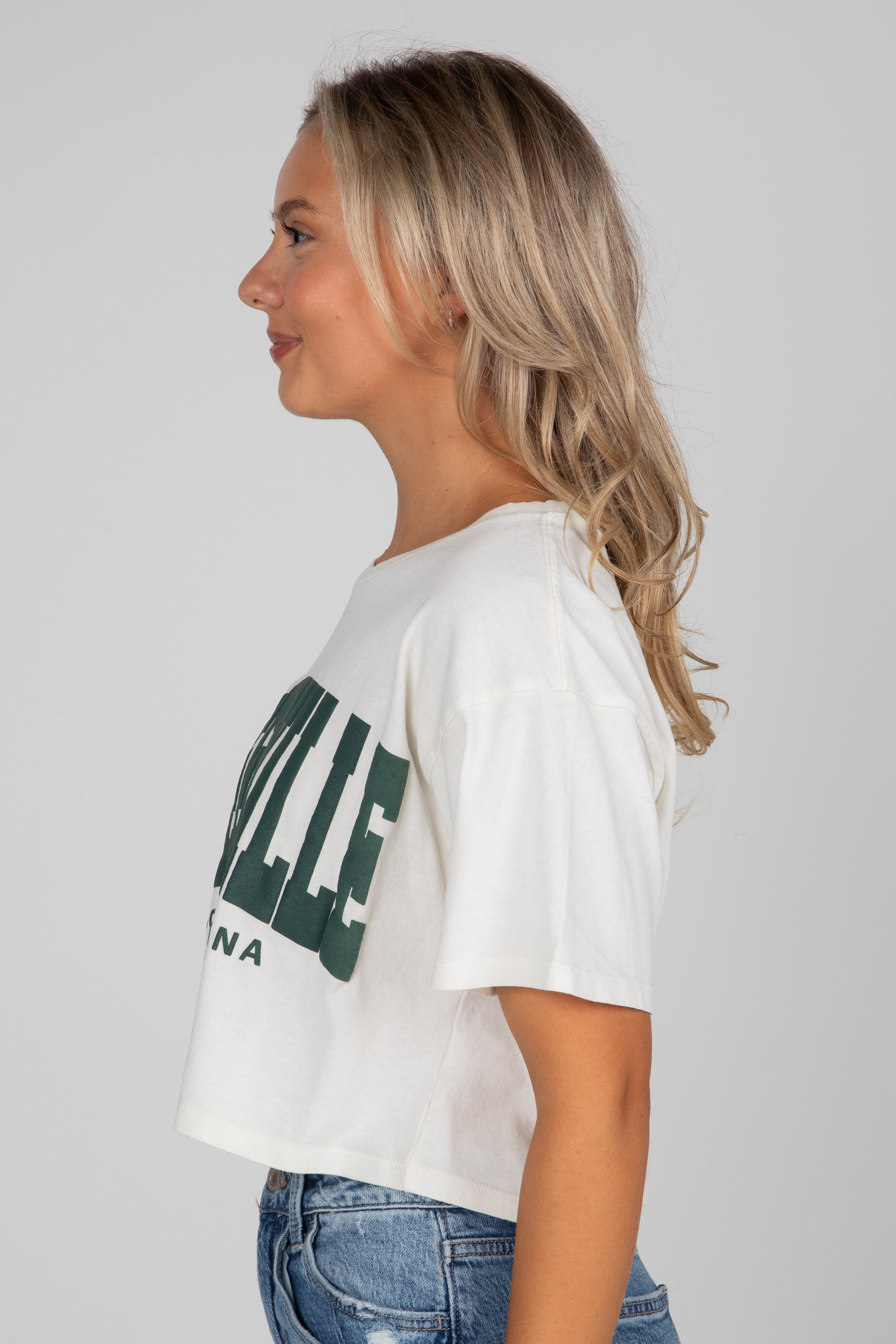 Off White Greenville South Carolina Cropped Tee
