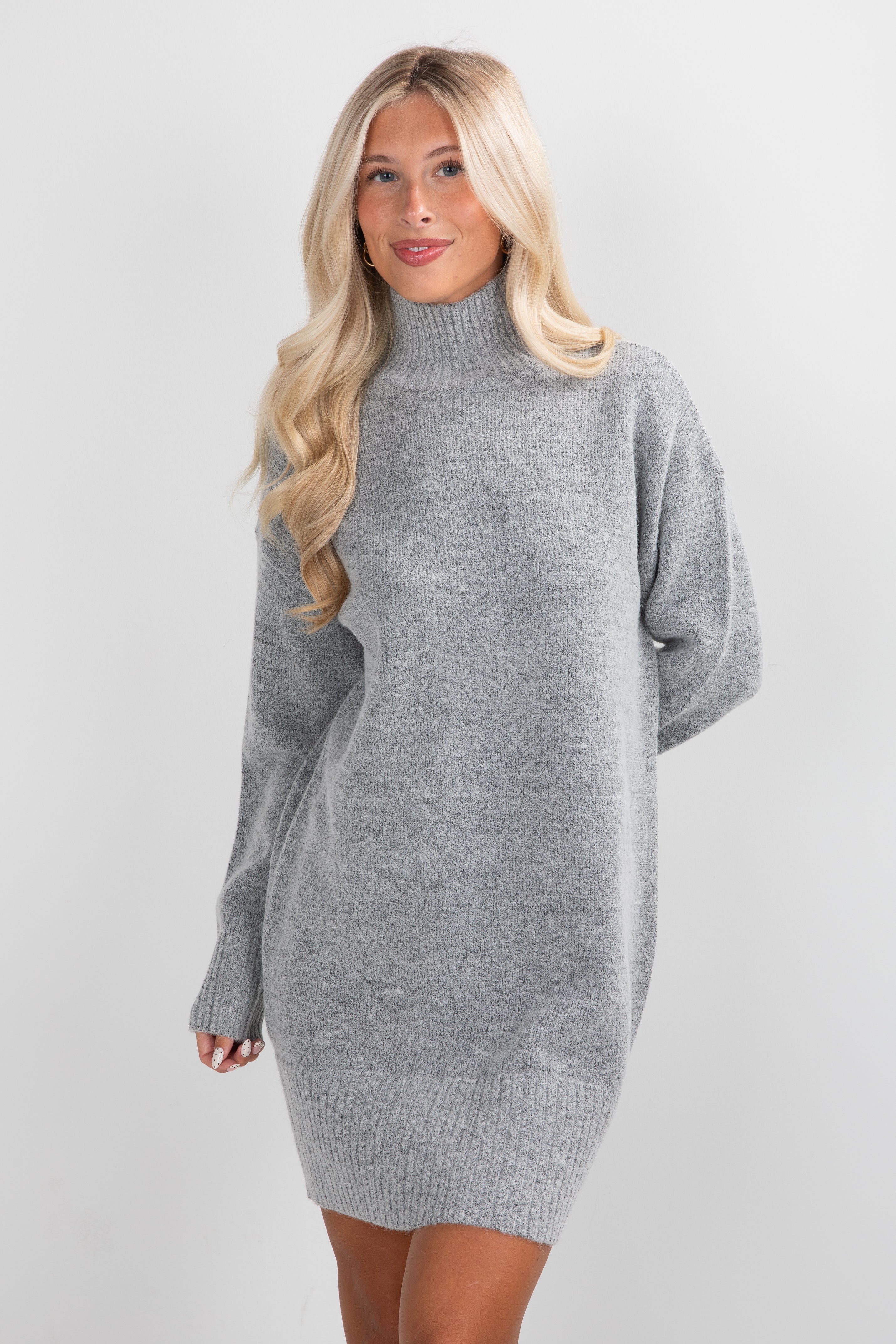 Sweet To Me Turtleneck Sweater Dress