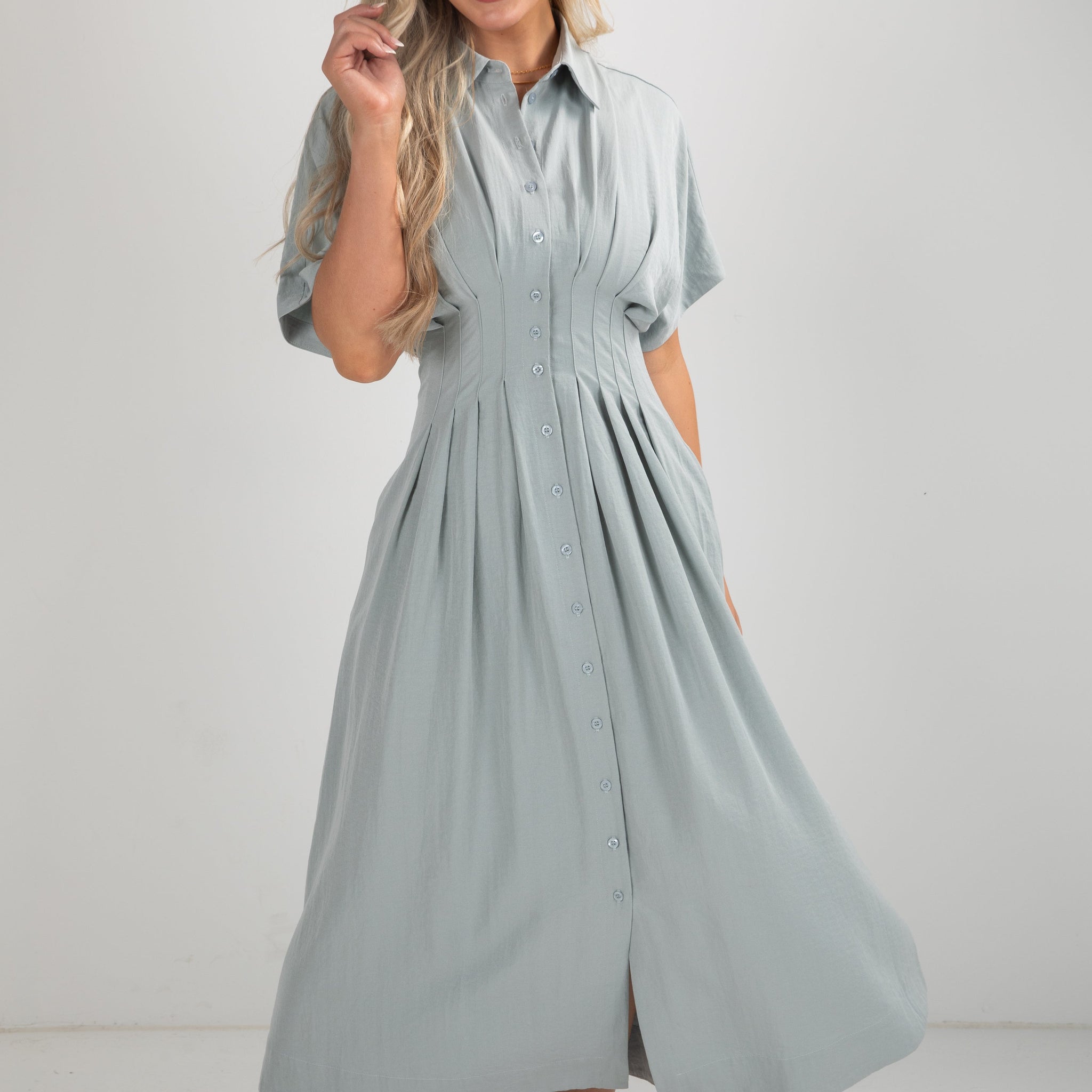 FINAL SALE - Let's Get Going Light Blue Maxi Dress