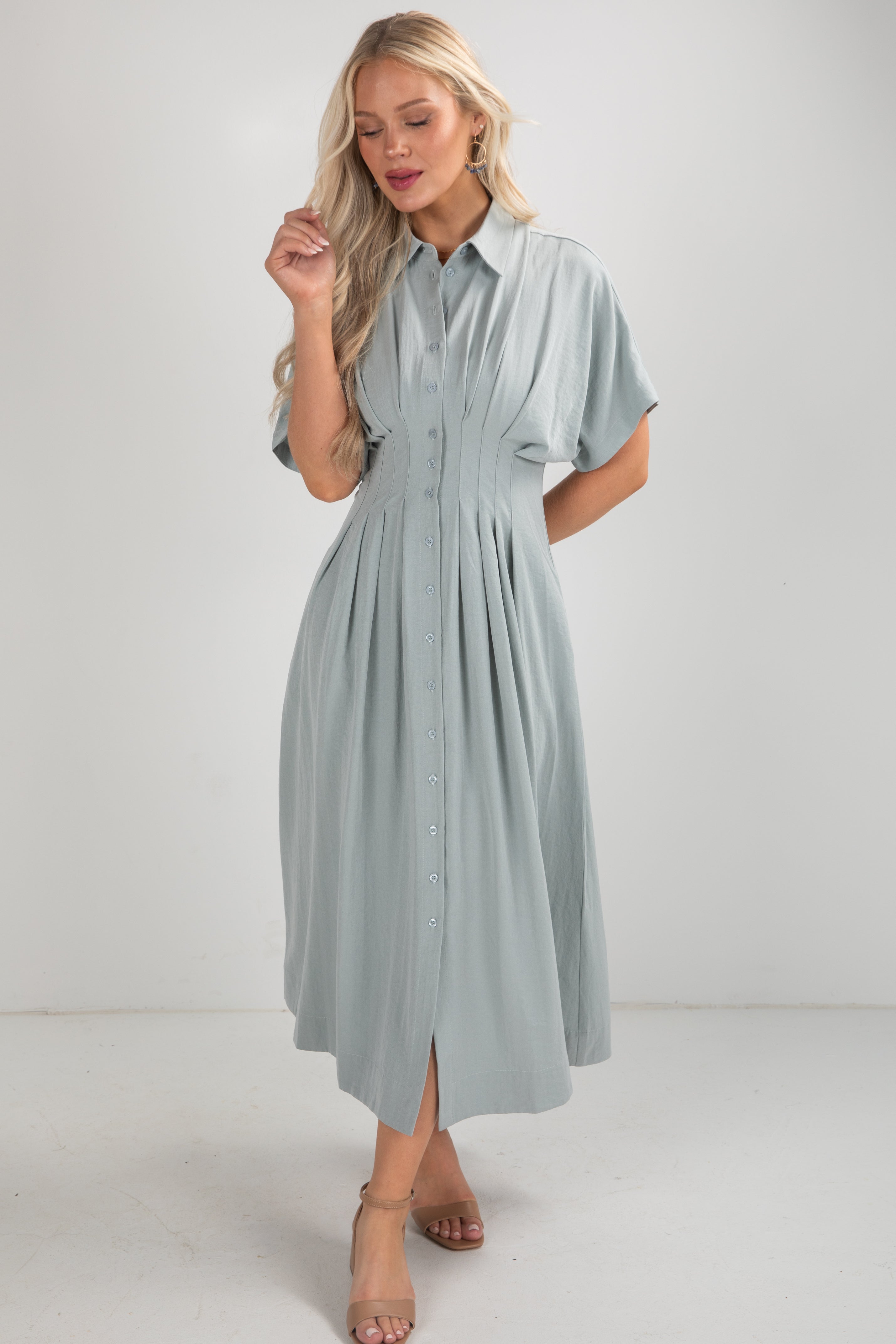 FINAL SALE - Let's Get Going Light Blue Maxi Dress