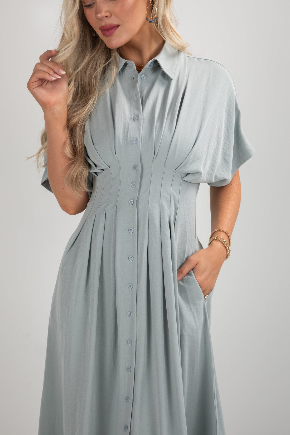 FINAL SALE - Let's Get Going Light Blue Maxi Dress