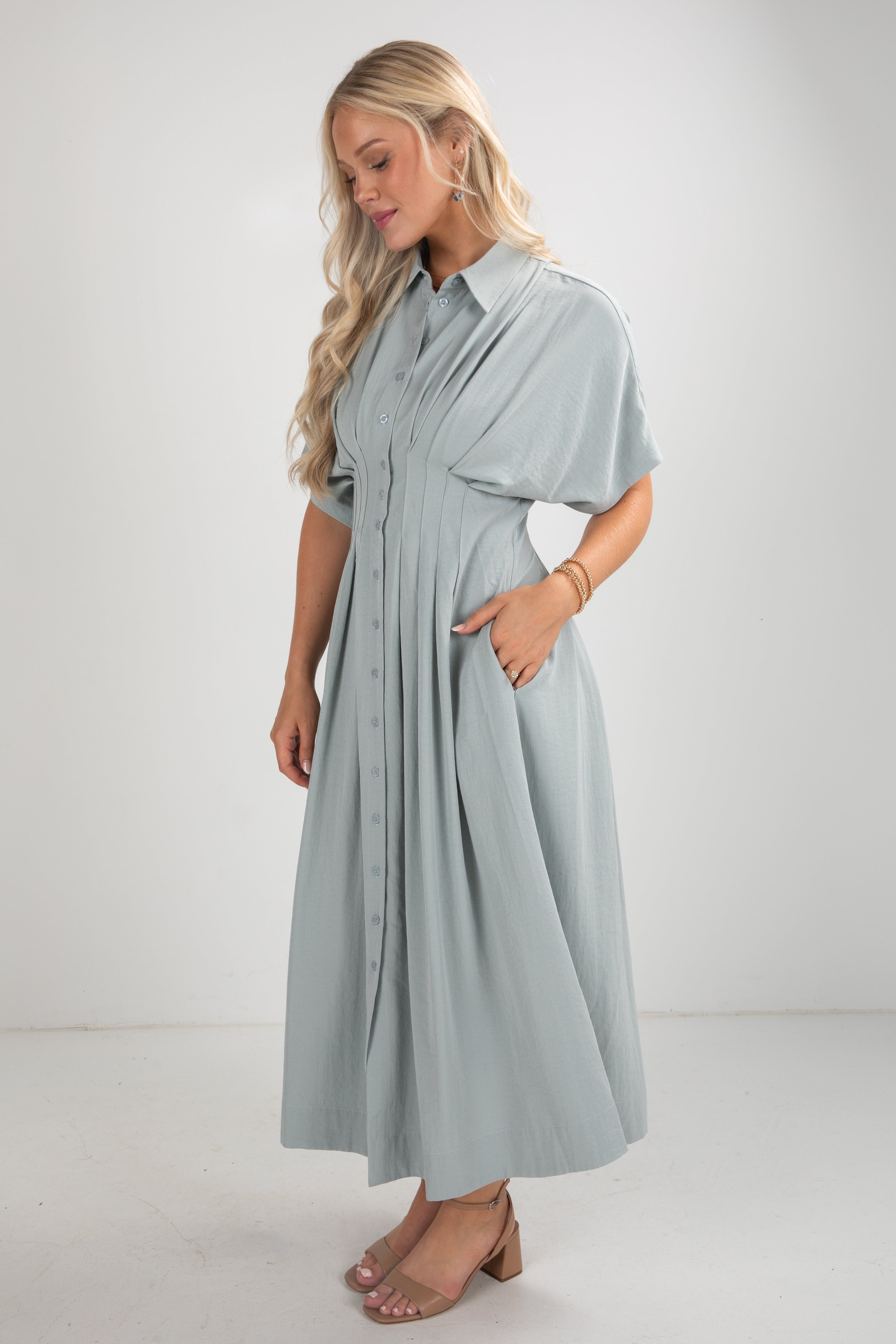 FINAL SALE - Let's Get Going Light Blue Maxi Dress