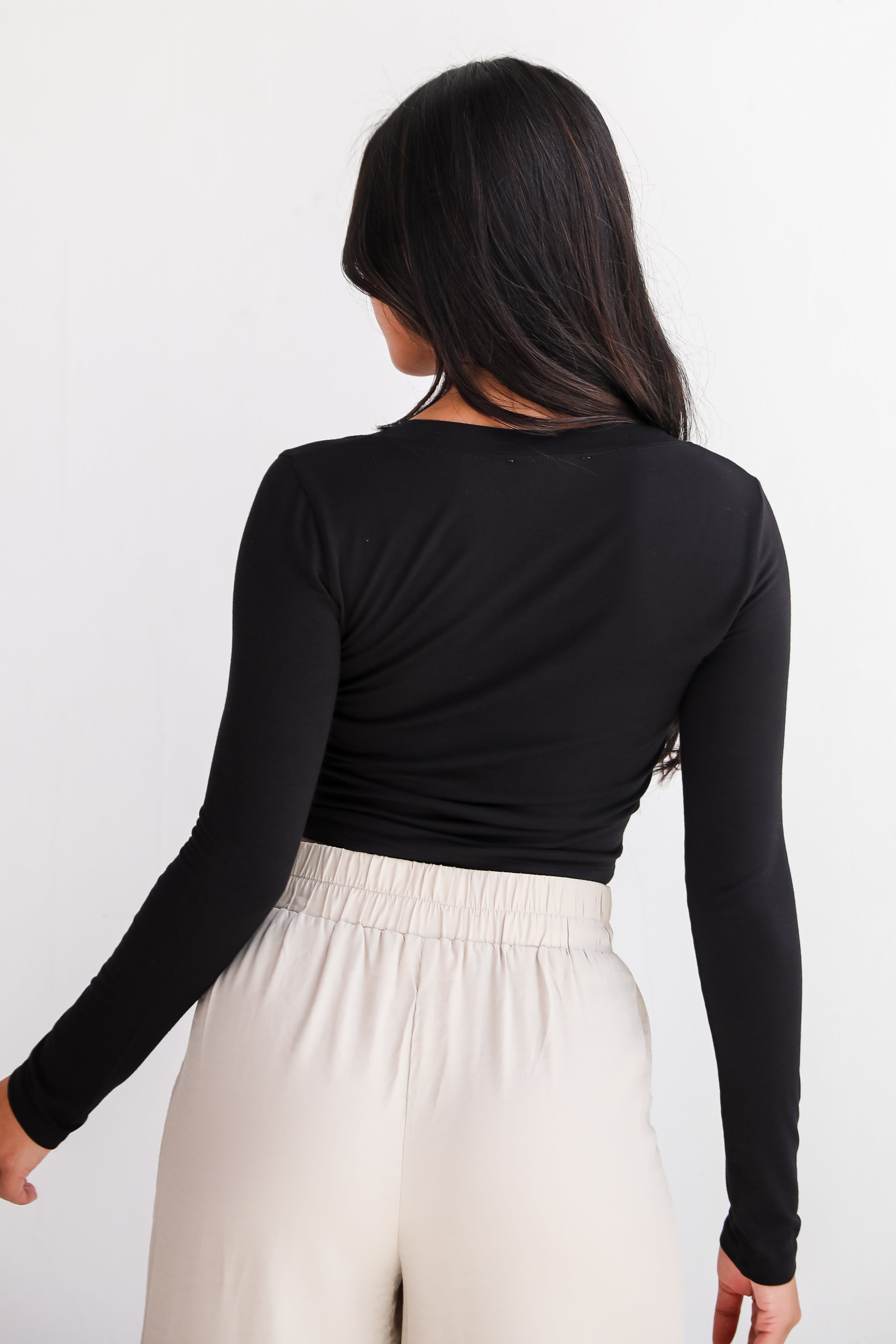 Sloane Everyday Cropped Long Sleeve Top - DU DEAL