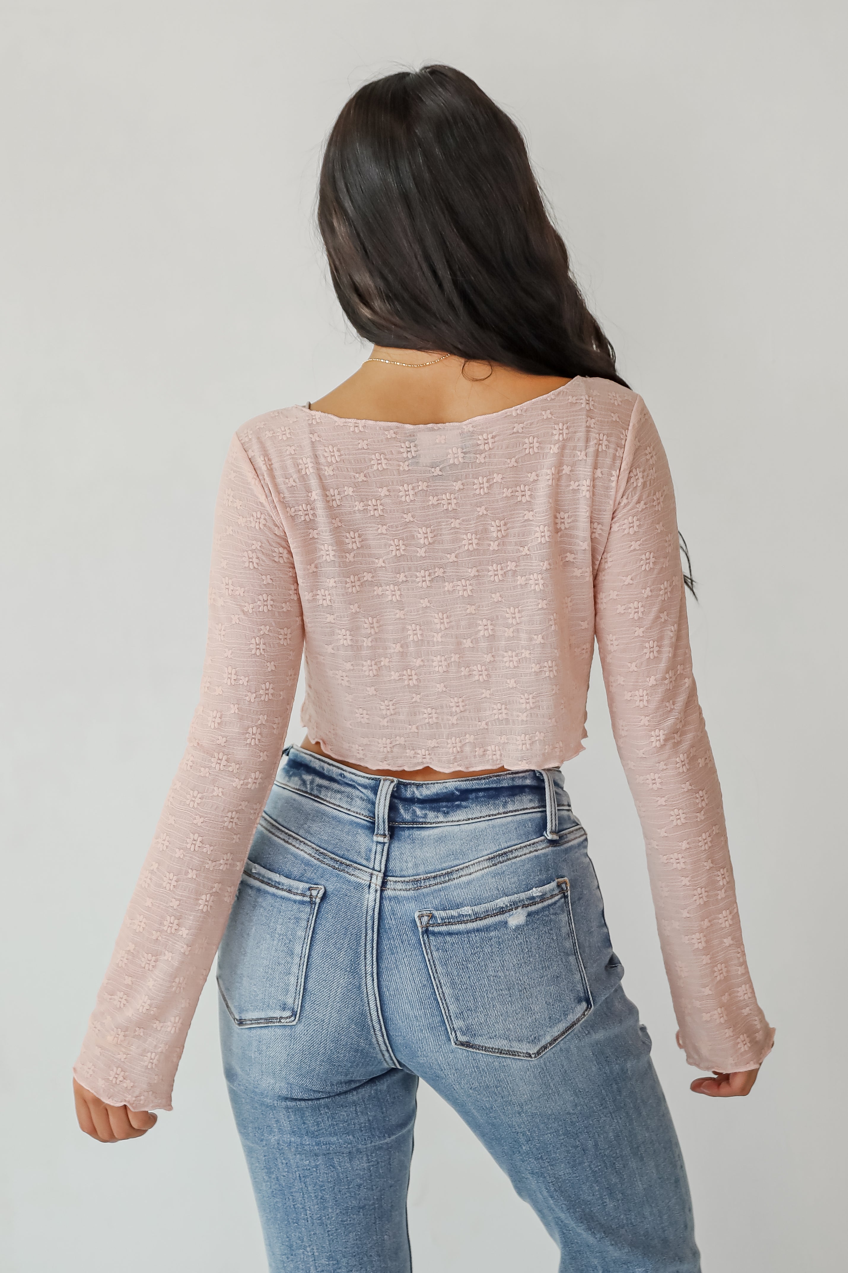 FINAL SALE - Last Forever Floral Mesh Crop Top