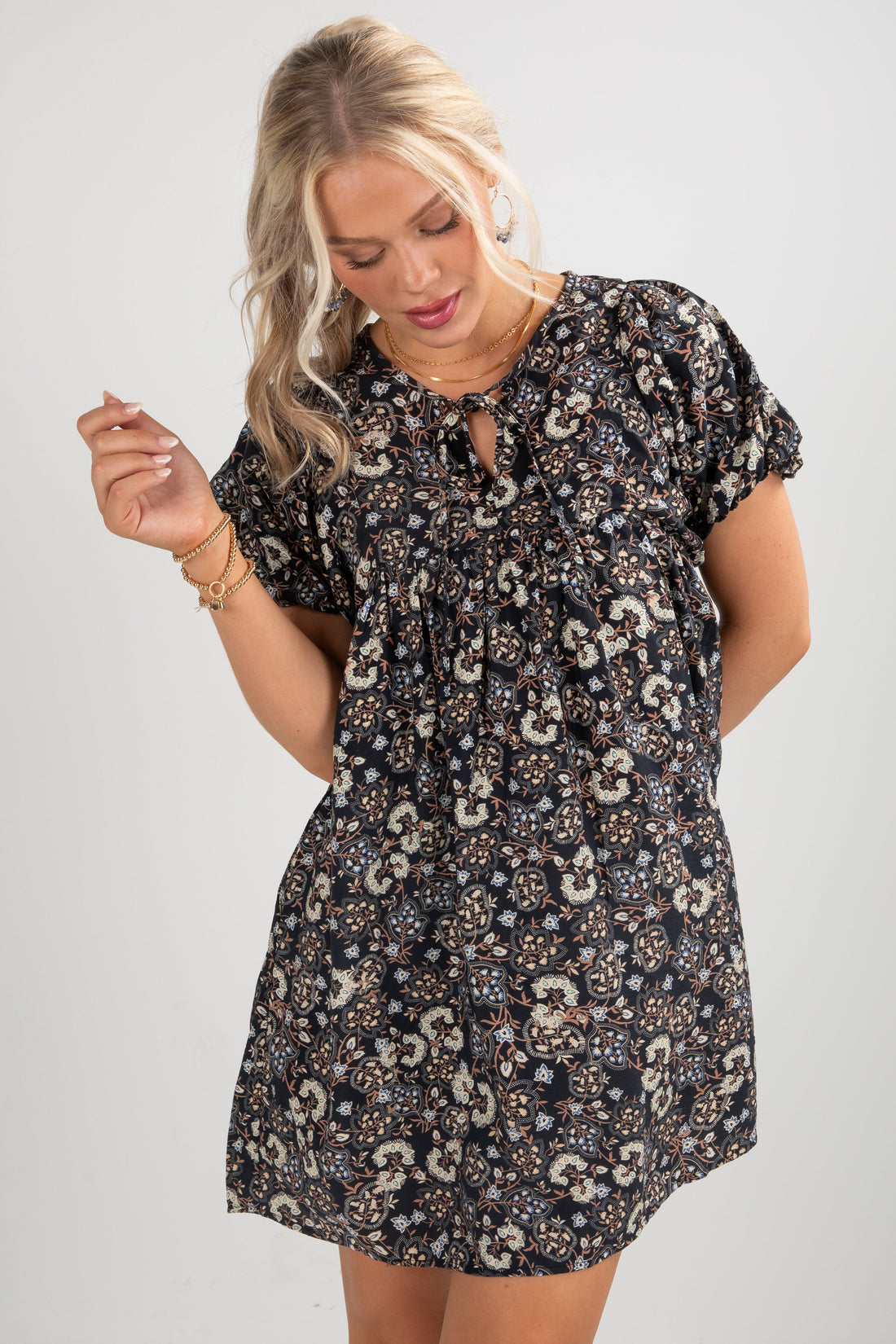 FINAL SALE - Never Forget Navy Floral Mini Dress