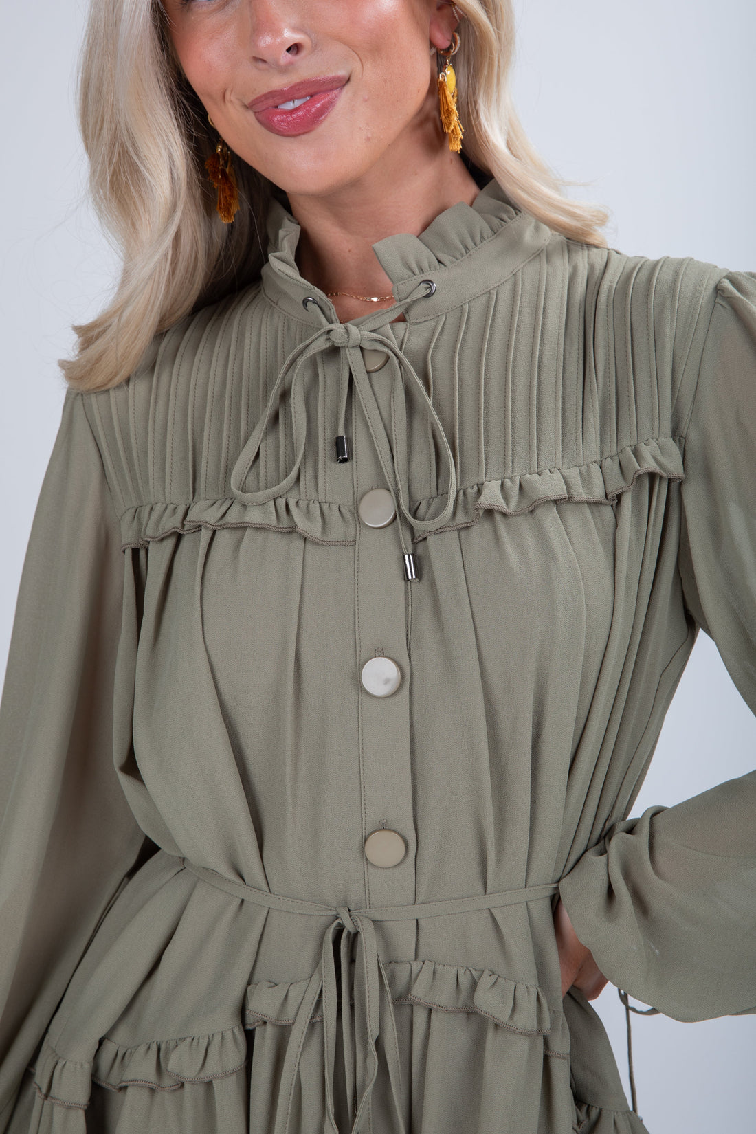Twirl Me Forever Olive Mini Dress